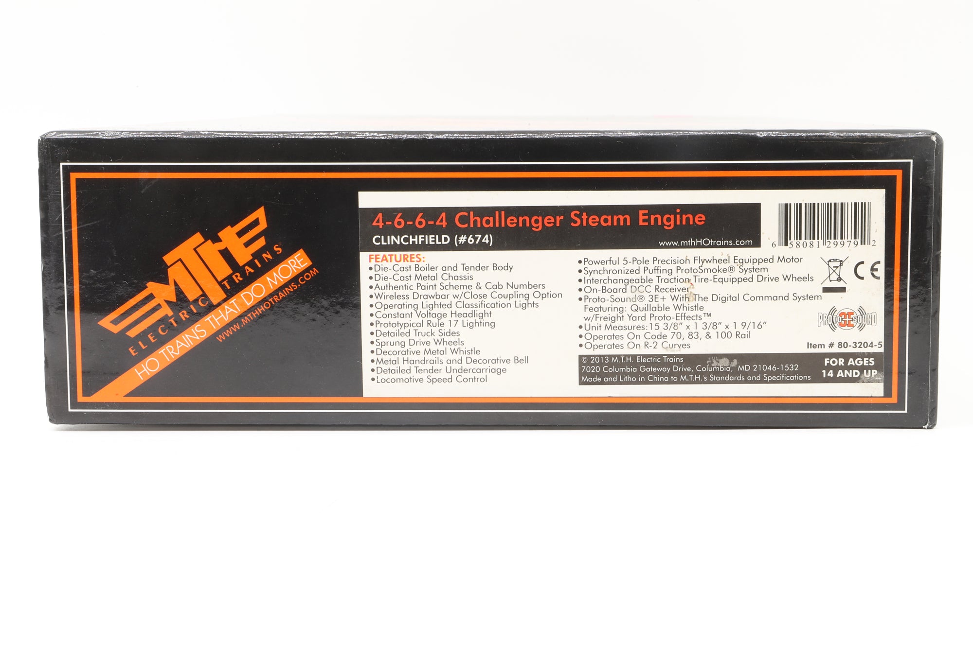 MTH HO 80-3204-5 4-6-6-4 Challenger Steam Locomotive DCC Sound 3 Rail