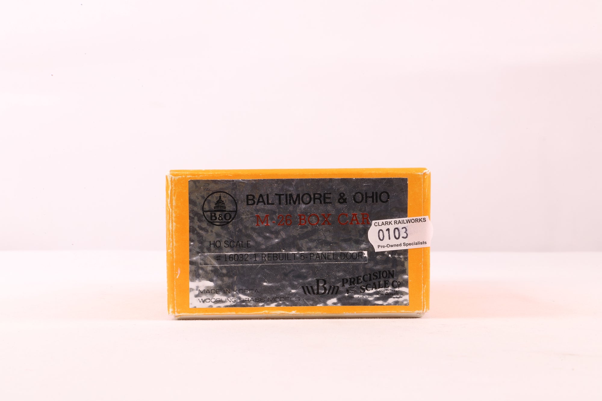 Iron Horse Models HO Brass #16032.1  M-26 Box Car No.276382 Baltimore & Ohio, Lightly Weathered