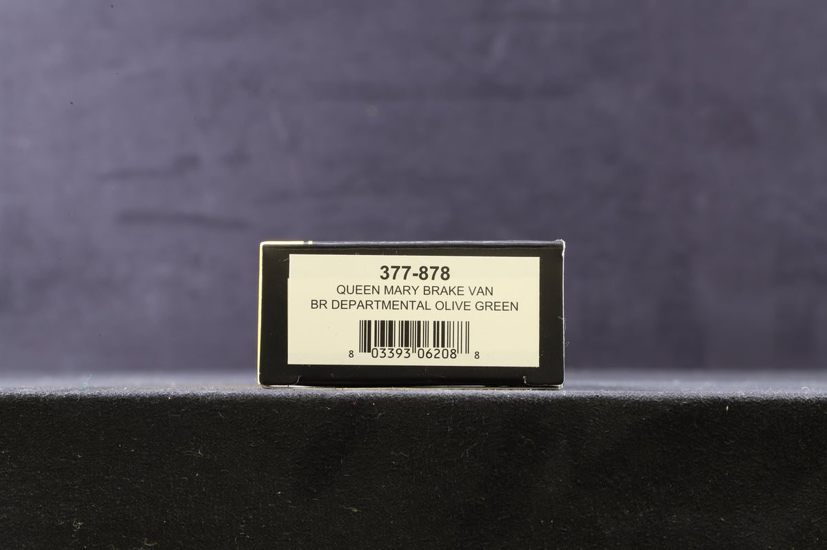 Graham Farish N 377-878 Queen Mary Brake Van BR Departmental Olive Green