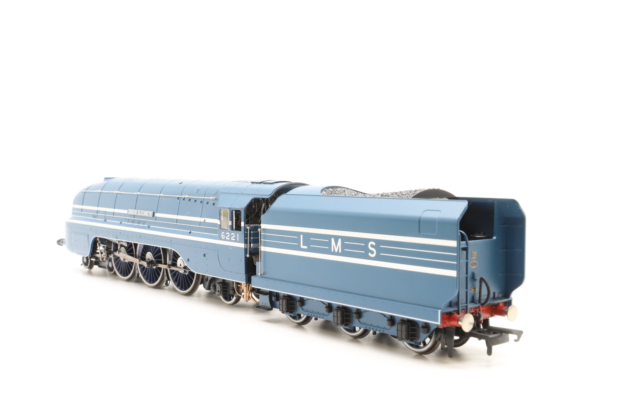 Hornby OO R3623 Princess Coronation Class 6221 'Queen Elizabeth' in LMS Coronation Scot Blue