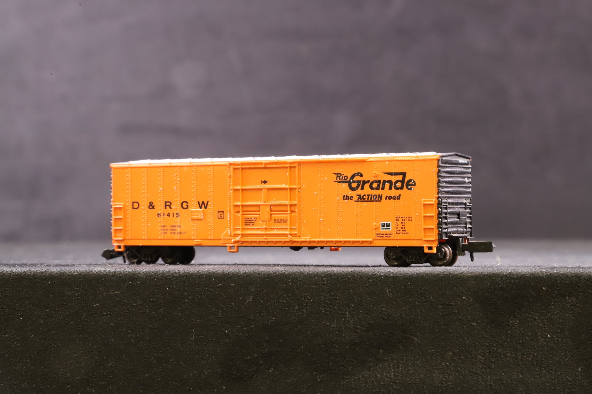 Atlas N Gauge Rake of 3 'Rio Grande' Wagons