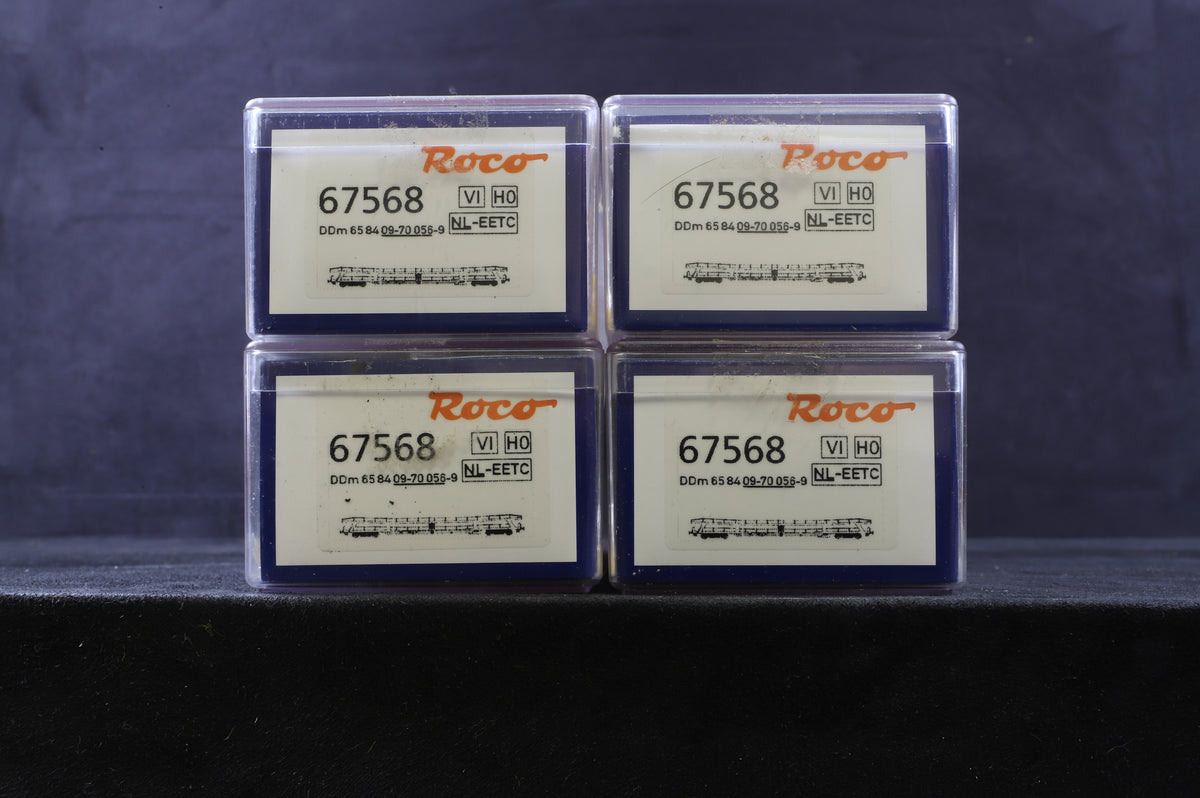 Roco HO 67568 Rake Of 4 DDm Car Carrier Wagons