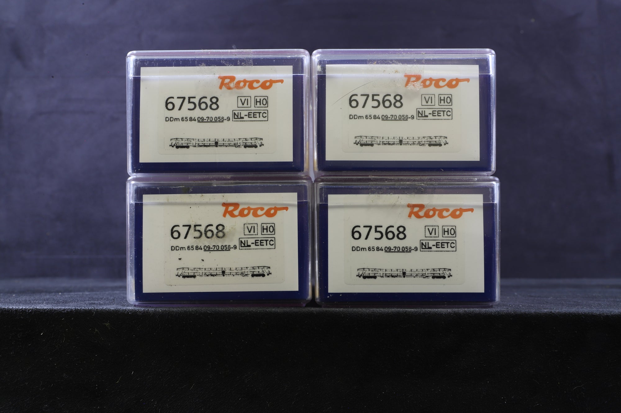 Roco HO 67568 Rake Of 4 DDm Car Carrier Wagons