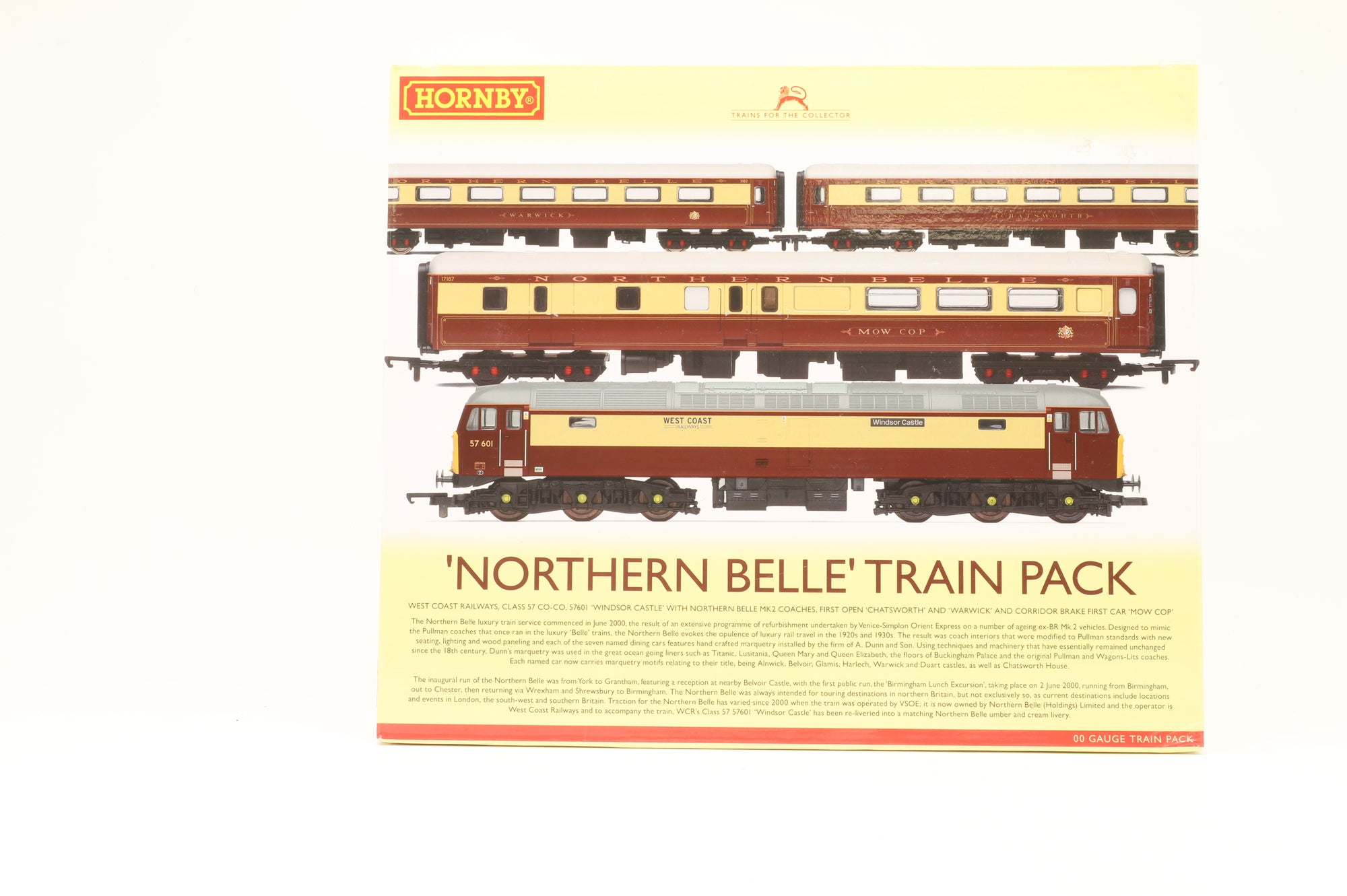 Hornby OO R3697 'Northern Belle' Train Pack Incl. Class 57 57601 'Windsor Castle' & 3x Mk2s