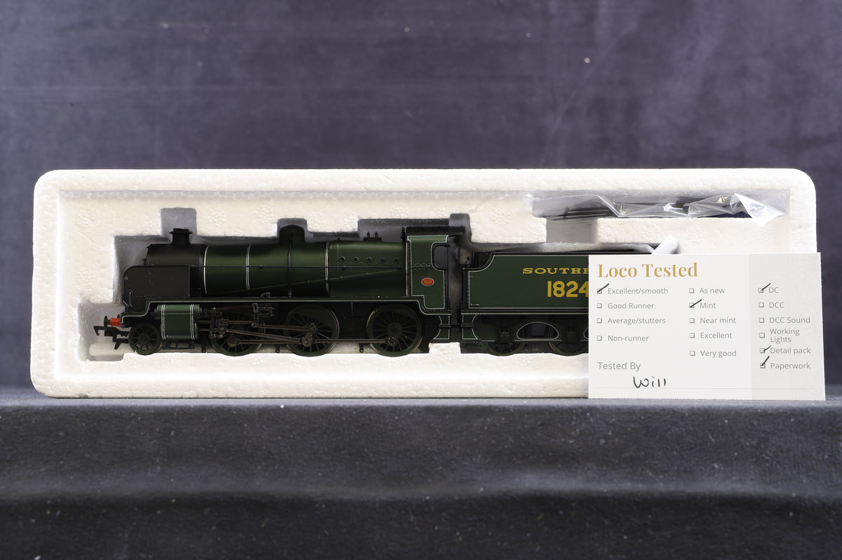 Bachmann OO 32-153 N Class &#39;1824&#39; Lined Southern Green