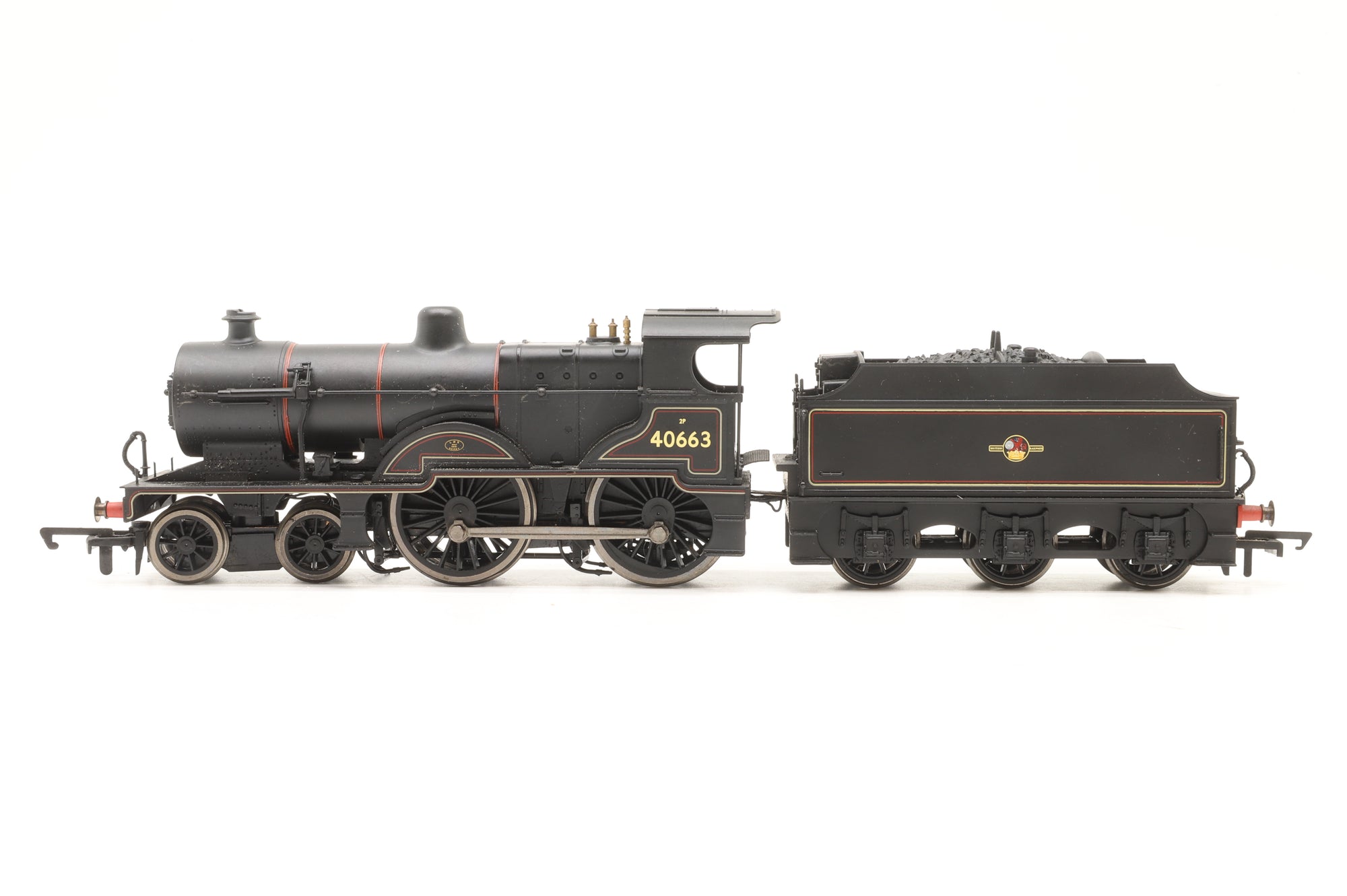 WORKSHOP Hornby OO R3028 Class 2P 40663 in Lined BR Black w/ Late Crests