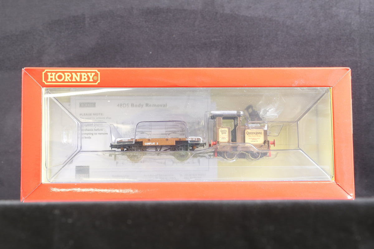 Hornby OO R3707 Ruston &amp; Hornsby 48DS and Flatbed Wagon Longmorn Distillery, DCC Fitted