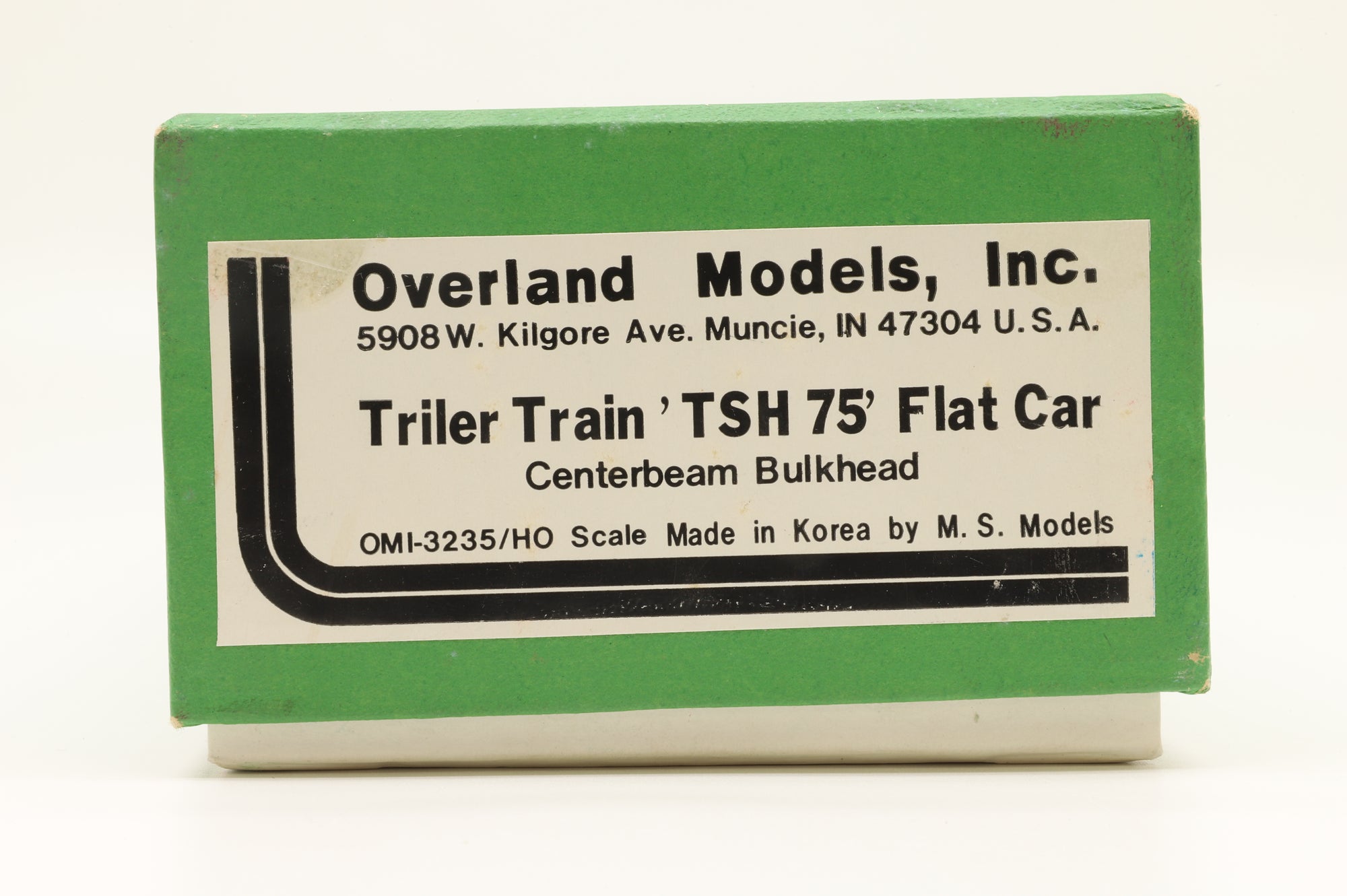 Overland Models/Ajin HO OMI-3235 Trailer Train TSH 75' Flat Car, Centerbeam Bulkhead, Unpainted Brass