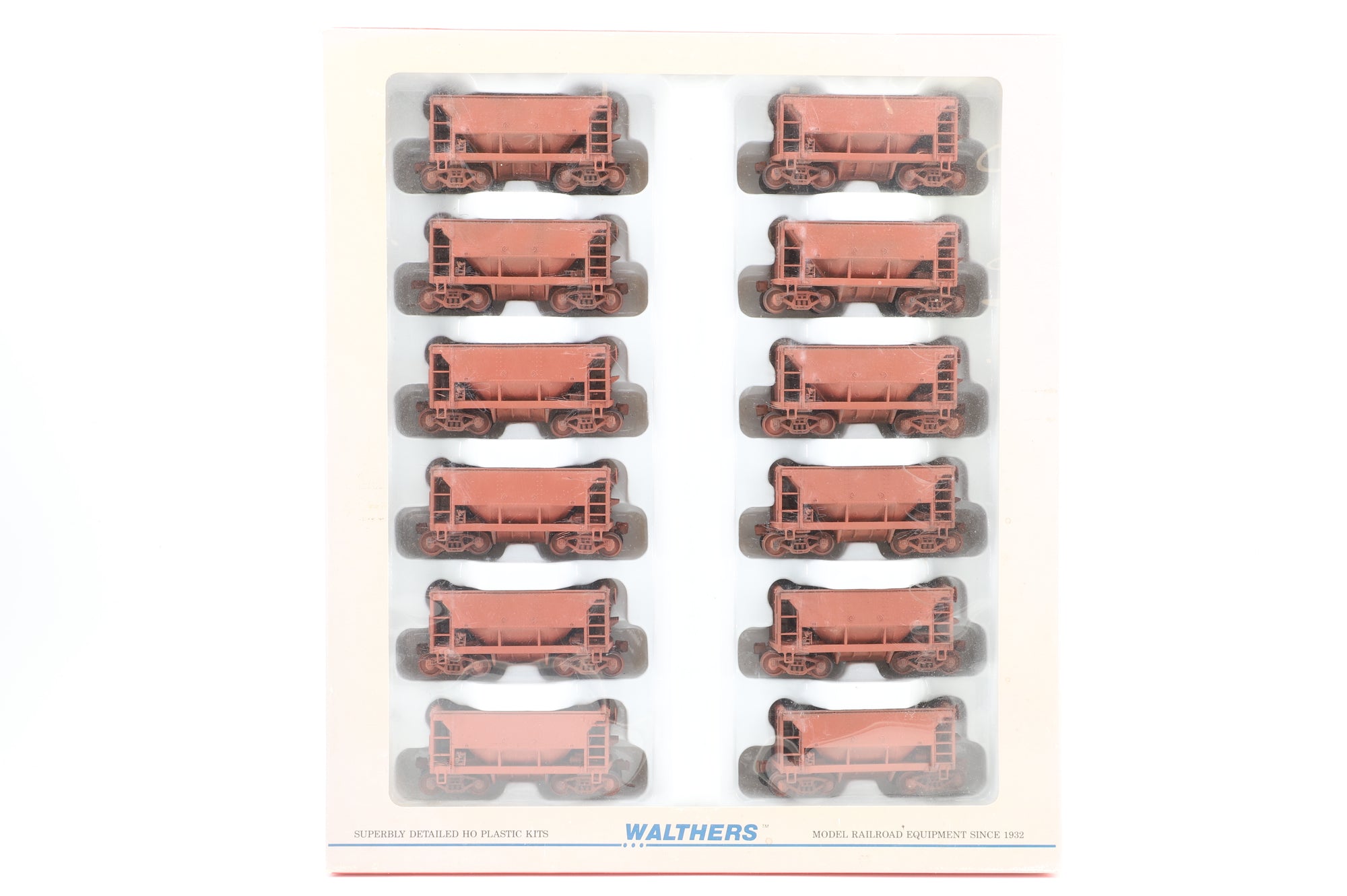 Walthers HO 932-4455 12-Pack of Ore Cars in Plain Brown - Pro-Customised/Weathered