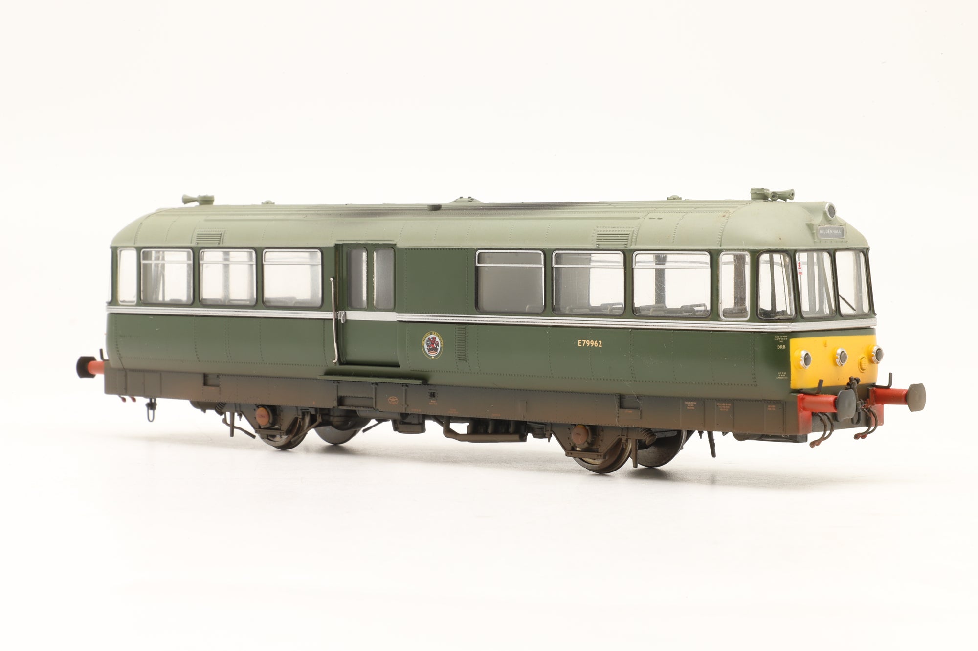 Heljan OO 87041 Railbus W&M 'E79962' Green with Large Yellow Panels Weathered