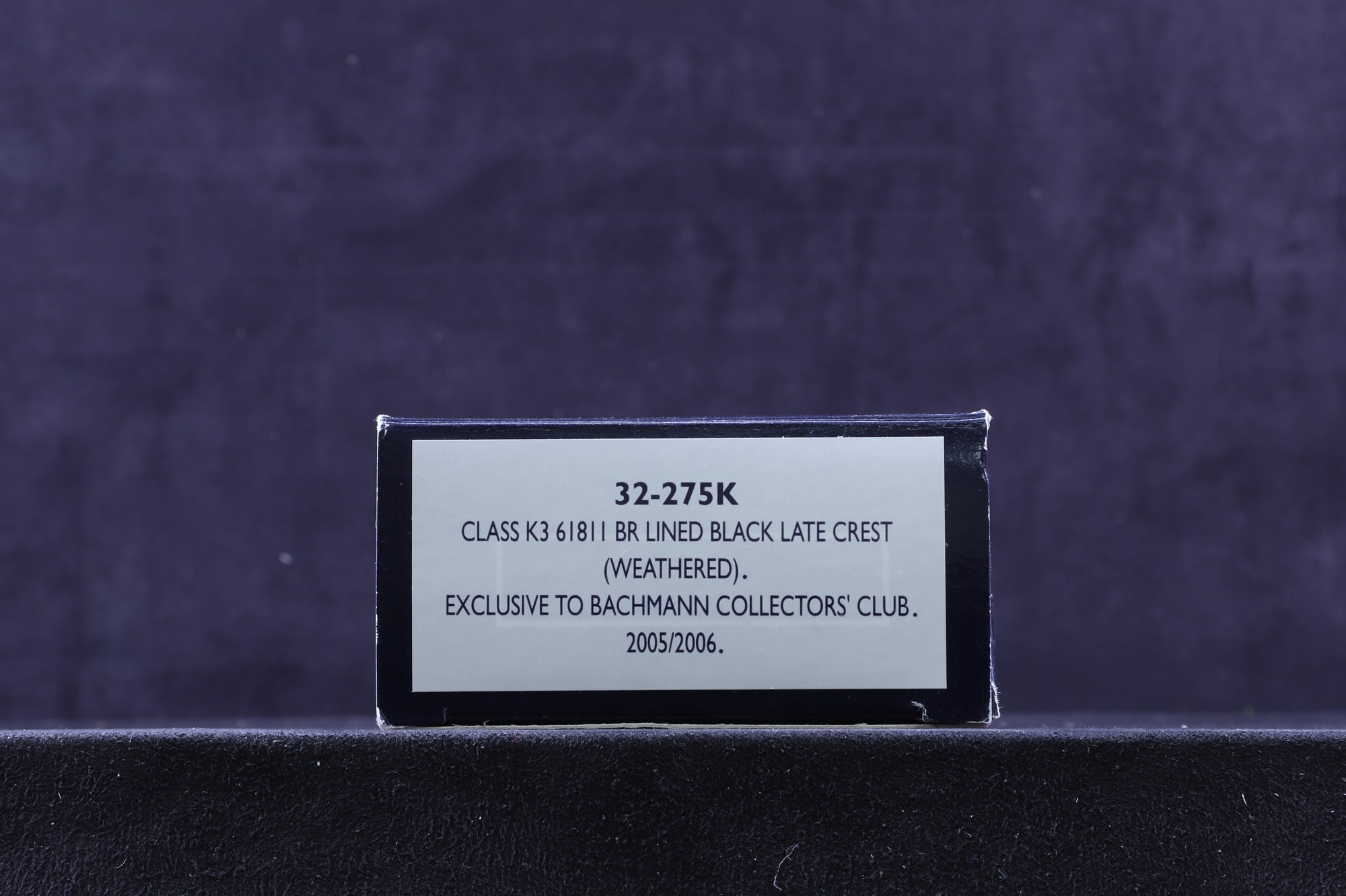 Bachmann OO 32-275K Class K3 '61811' BR Lined Black L/C Weathered Excl. Bachmann Collectors' Club