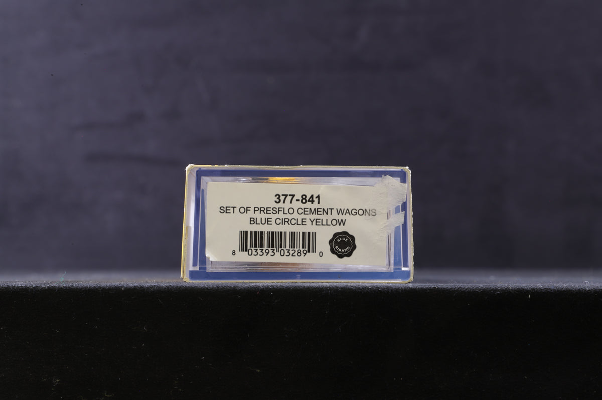 Graham Farish N 377-841 Set Of 3 Presflo Cement Wagons Blue Circle Yellow