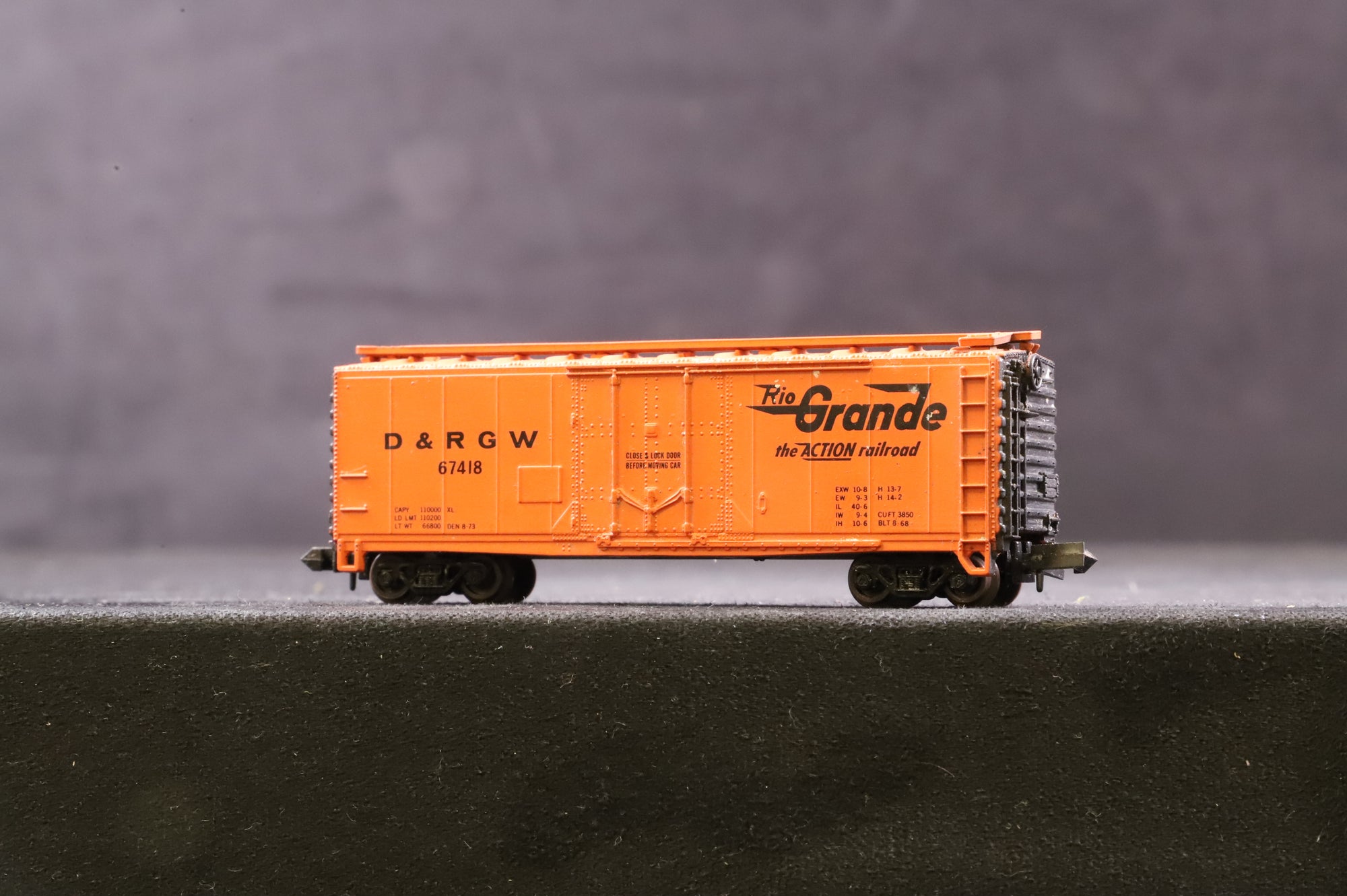 Atlas N Gauge Rake of 3 'Rio Grande' Wagons
