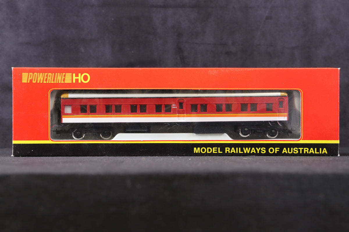 Powerline HO Rake of 3 Coaches NSW Candy Livery