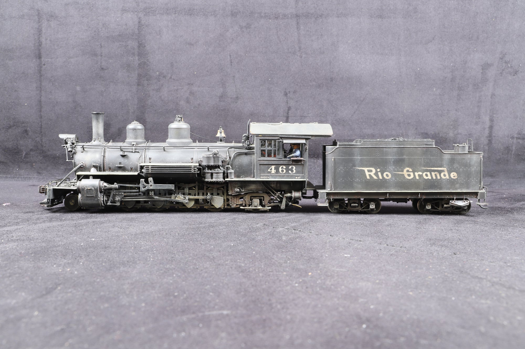 Kodama/PFM On3 K-27 2-8-2 D&RGW '463', Professionally Weathered & Detailed