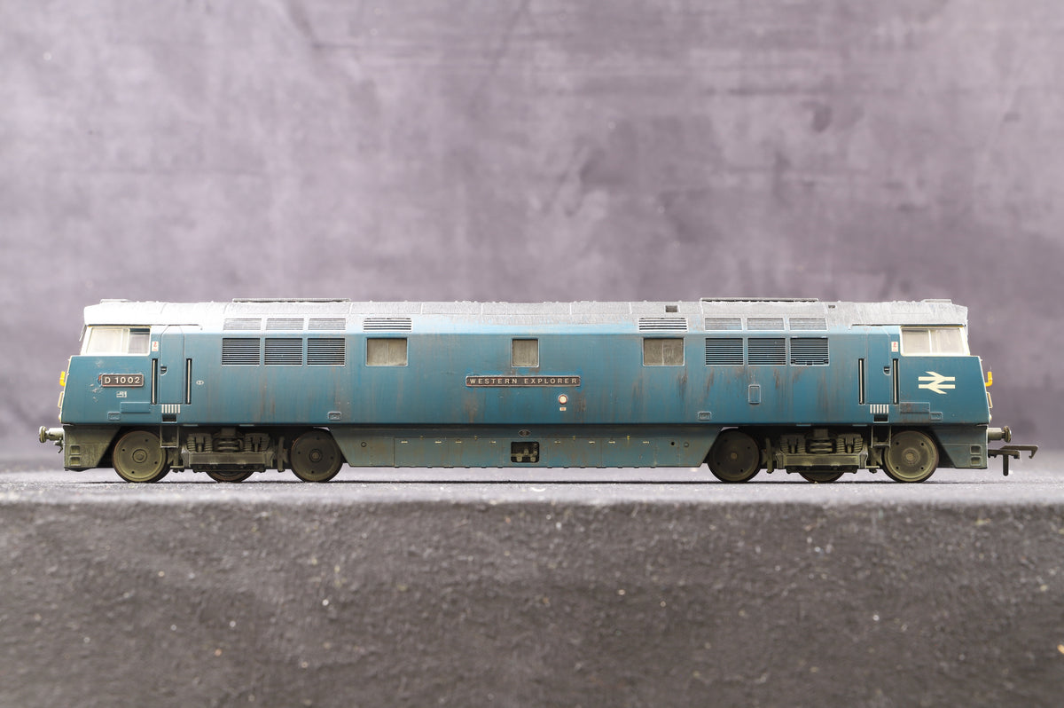 Heljan OO 5200 Class 52 &#39;D1002&#39; &#39;Western Explorer&#39; BR Blue Renumbered Weathered