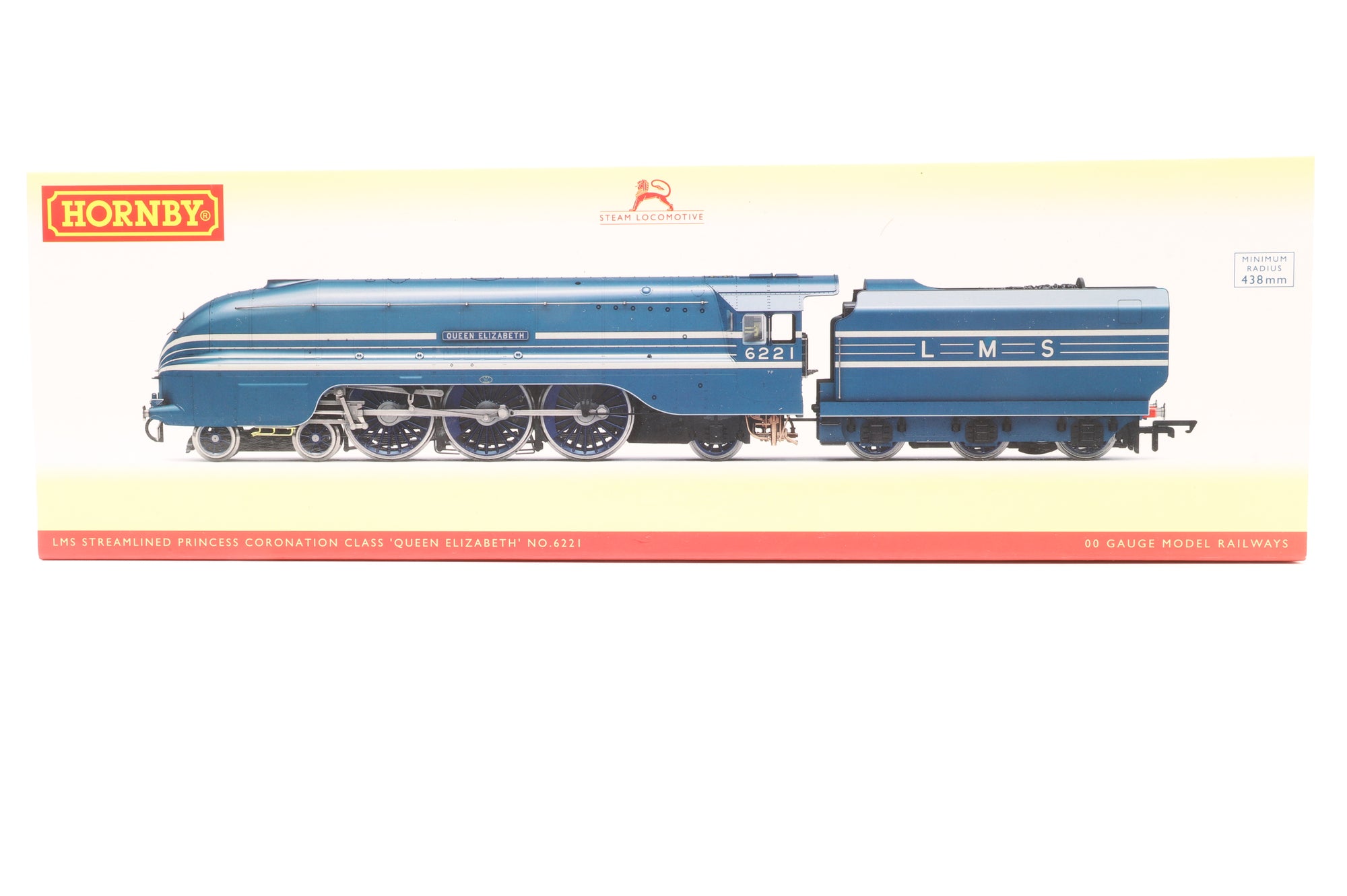 Hornby OO R3623 Princess Coronation Class 6221 'Queen Elizabeth' in LMS Coronation Scot Blue