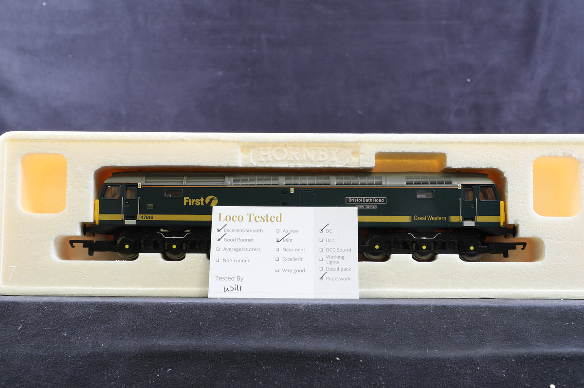 Hornby OO First Great Western Co-Co Diesel Electric Class 47 &#39;Bristol Bath Road&#39;