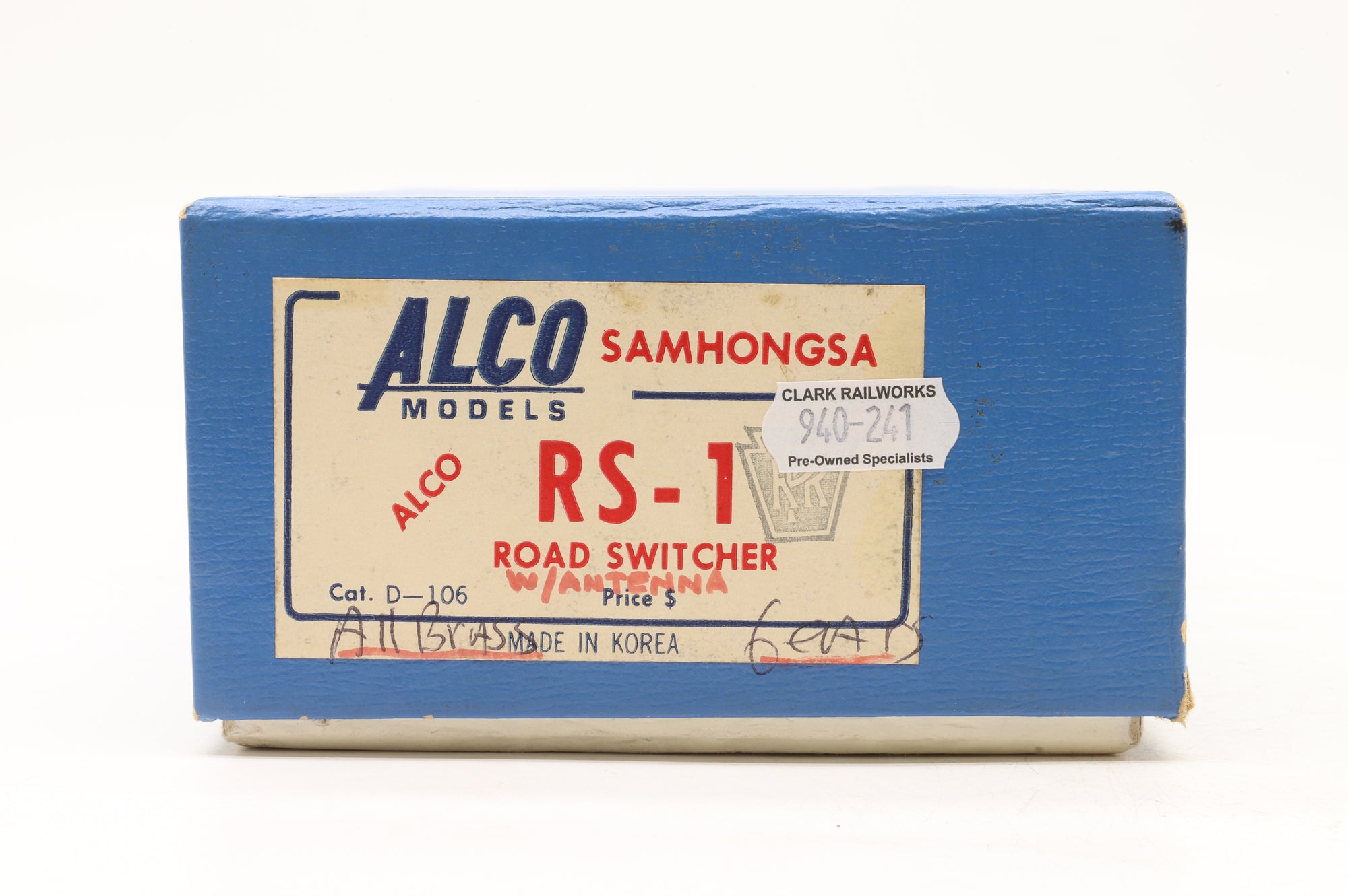 Alco/Samhongsa HO Brass RS-1 Road Switcher w/antenna Pennsylvania Black '9917', Custom Painted