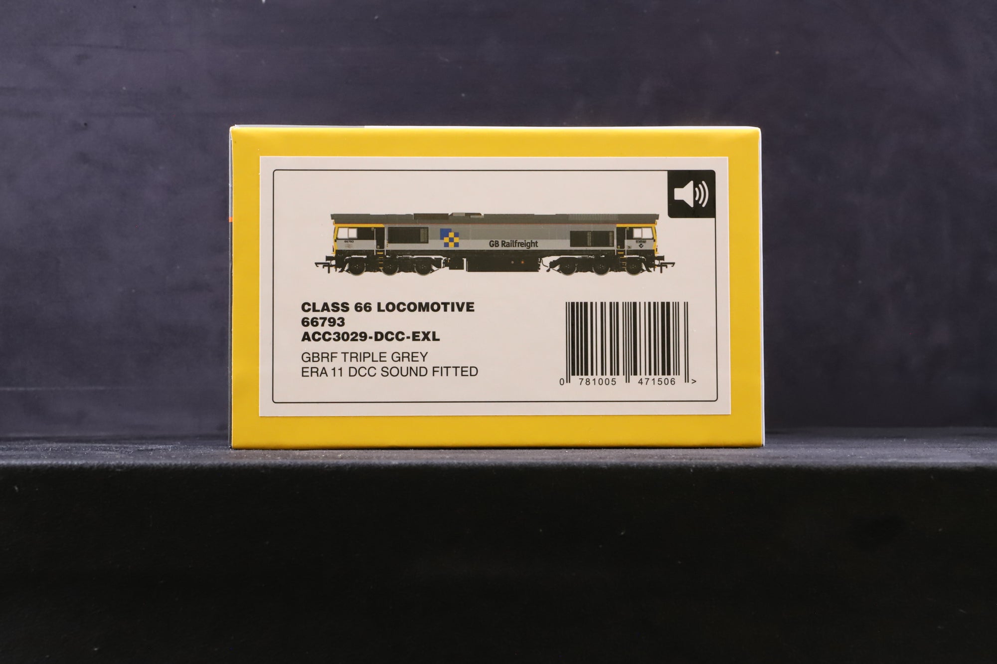 Accurascale OO ACC3029-DCC-EXL Class 66 66793 in GBRF/BR Railfreight Construction Heritage Livery - DCC Sound