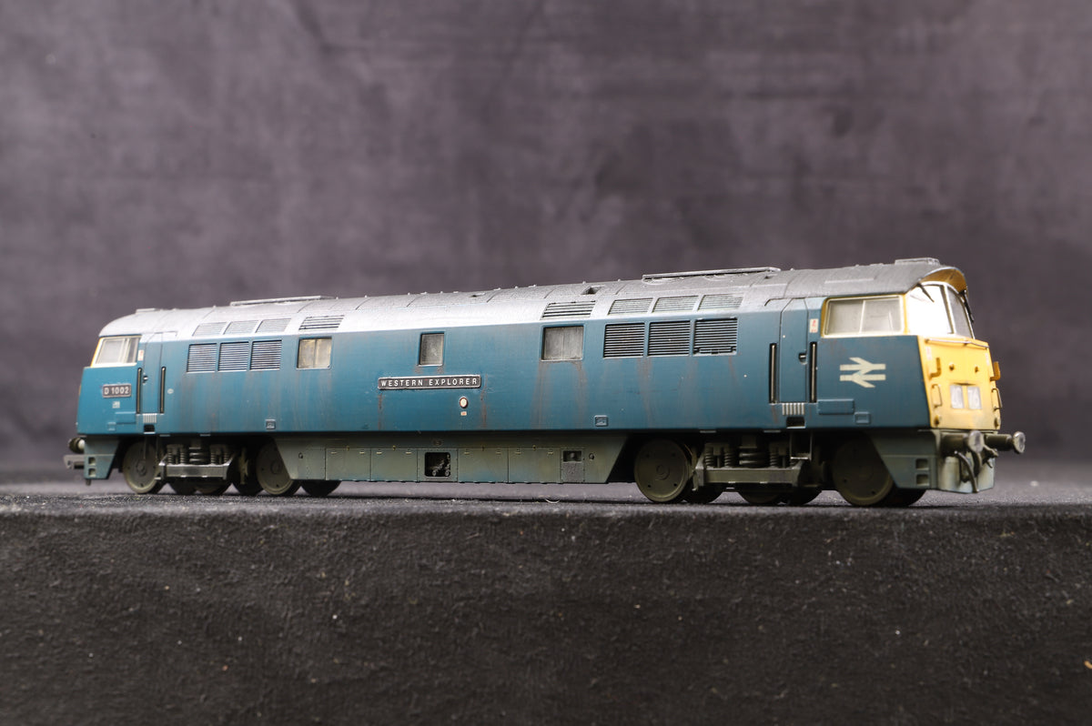 Heljan OO 5200 Class 52 &#39;D1002&#39; &#39;Western Explorer&#39; BR Blue Renumbered Weathered