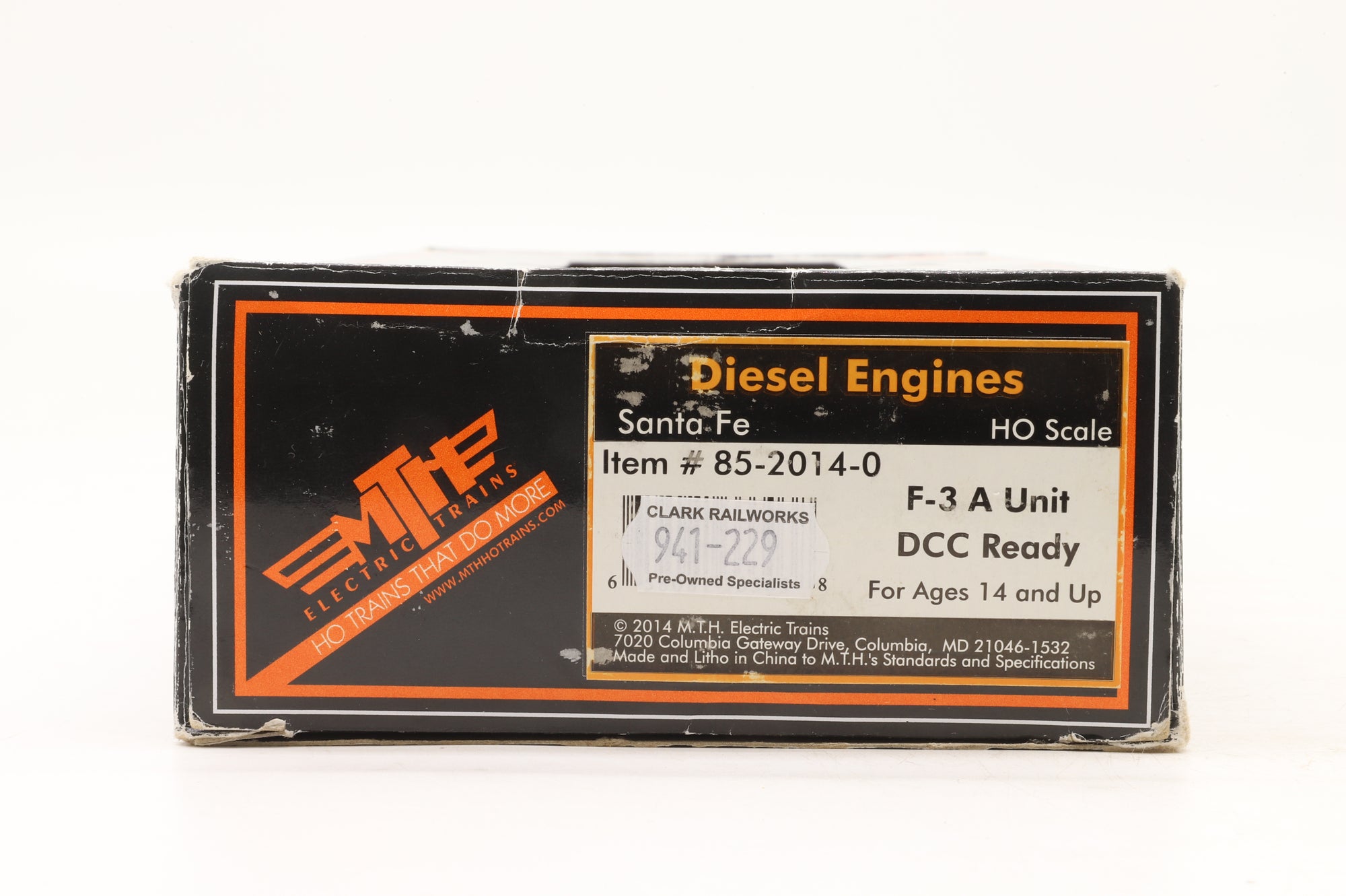 MTH HO 85-2014-0 F-3 A-Unit Unnumbered in Santa Fe Livery