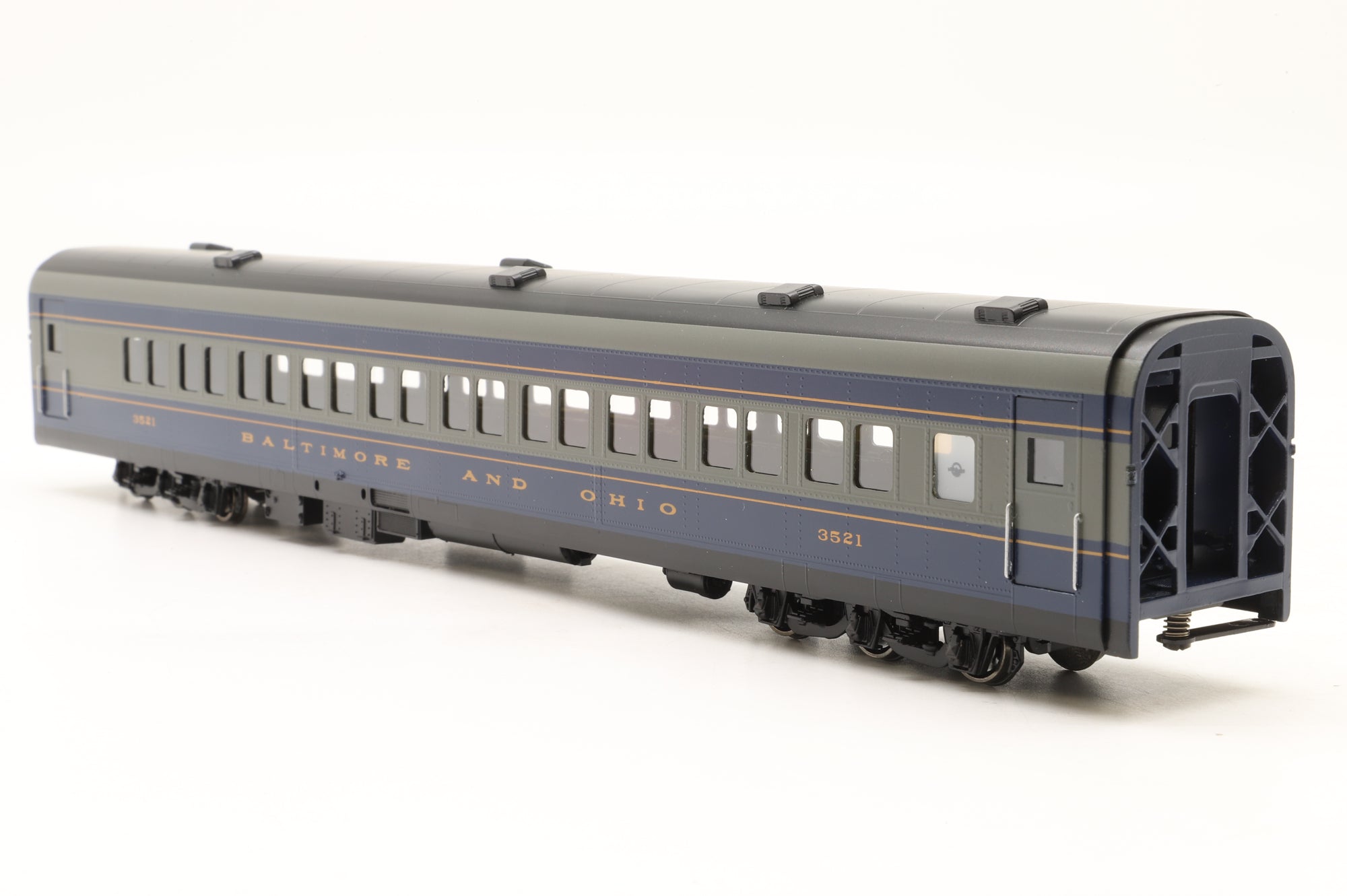 MTS Imports HO Brass Baltimore & Ohio Passenger Car Set 'The Royal Blue' Factory Painted