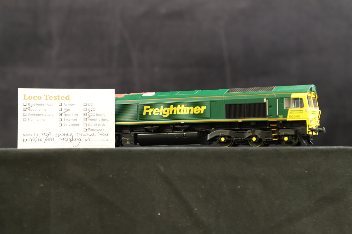 Bachmann OO 32-728DS Class 66 Diesel &#39;66546&#39; Freightliner, DCC Sound