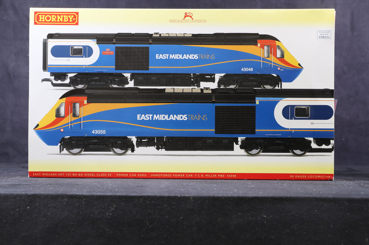 Hornby OO R2948 Class 43 HST Power Car Twin Pack &#39;East Midlands Trains&#39;