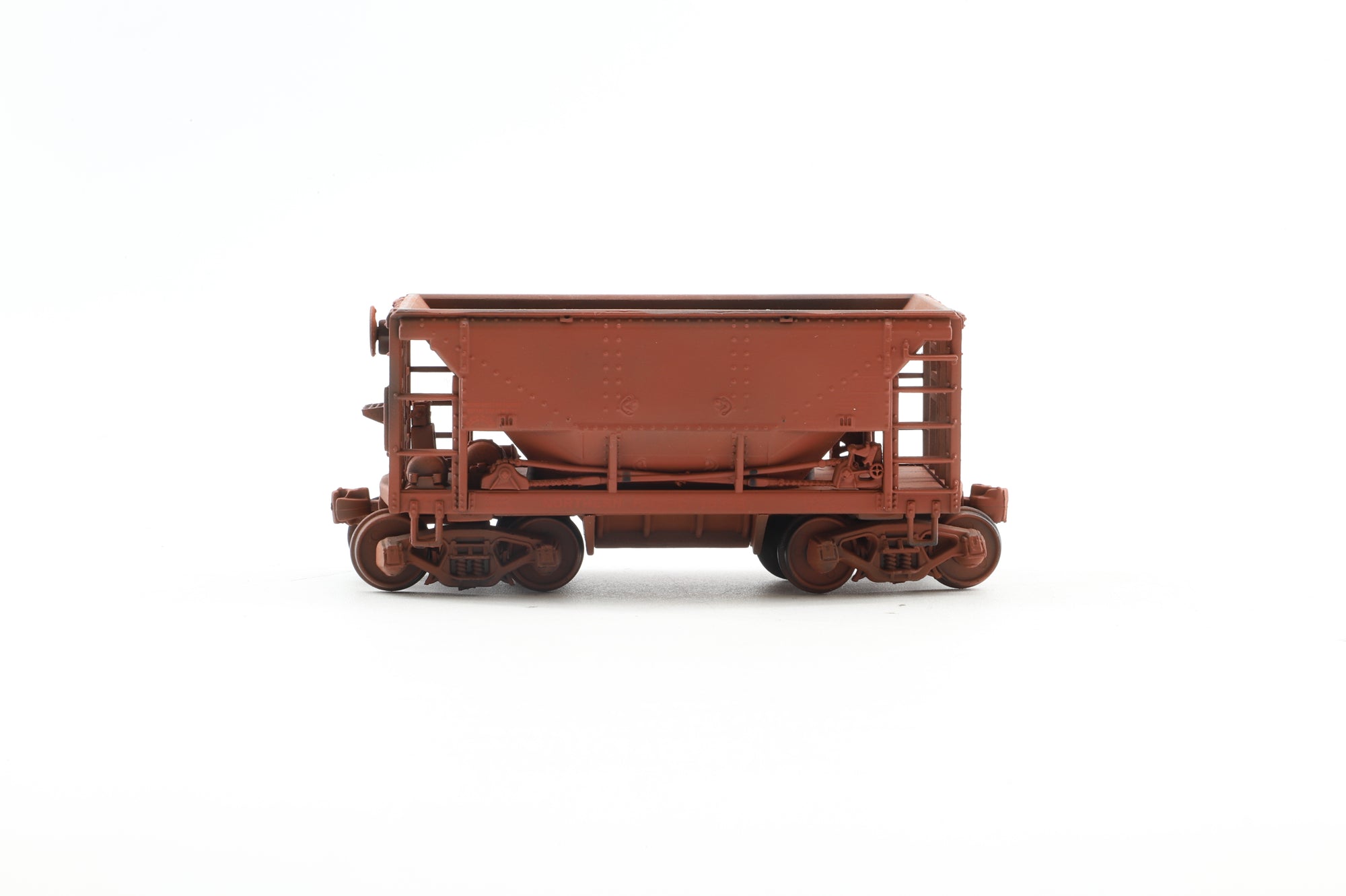 Walthers HO 932-4455 12-Pack of Ore Cars in Plain Brown - Pro-Customised/Weathered