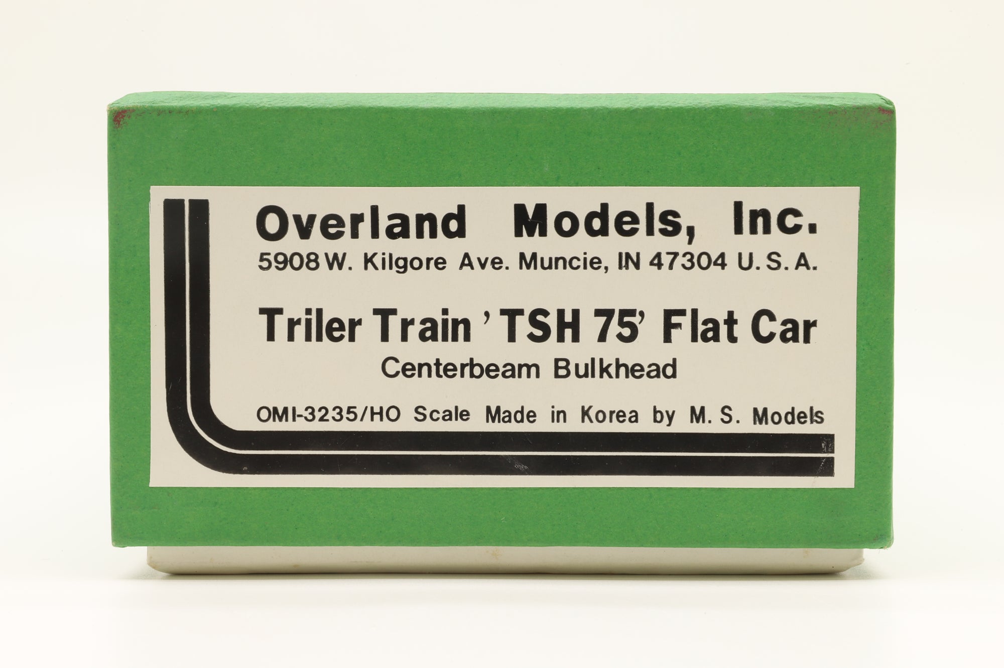 Overland Models/Ajin HO OMI-3235 Trailer Train TSH 75' Flat Car, Centerbeam Bulkhead, Unpainted Brass