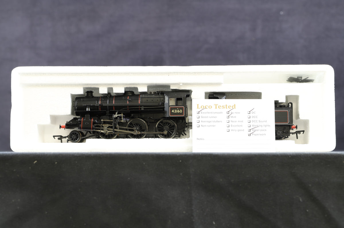 Bachmann OO 32-577 Ivatt Class 4 &#39;43160&#39; BR Lined Black E/Emblem