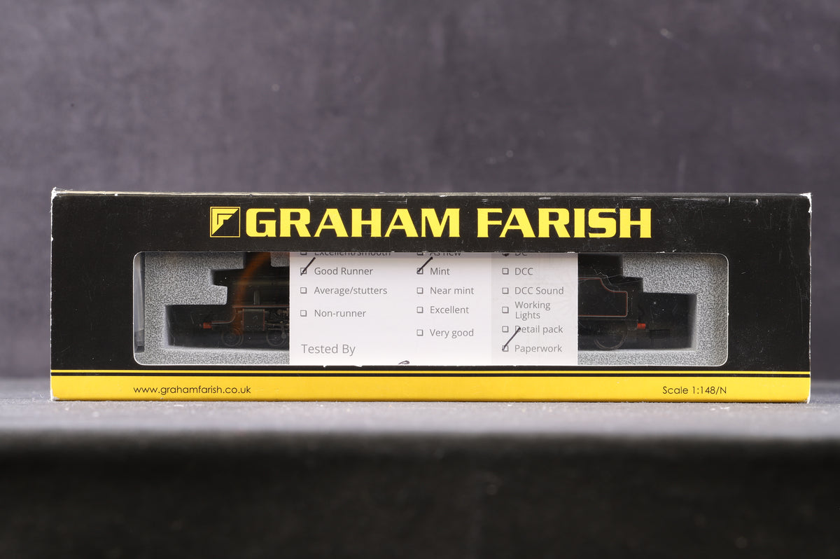 Graham Farish N 372-137 Black 5 &#39;45110&#39; BR Lined Black L/Crest