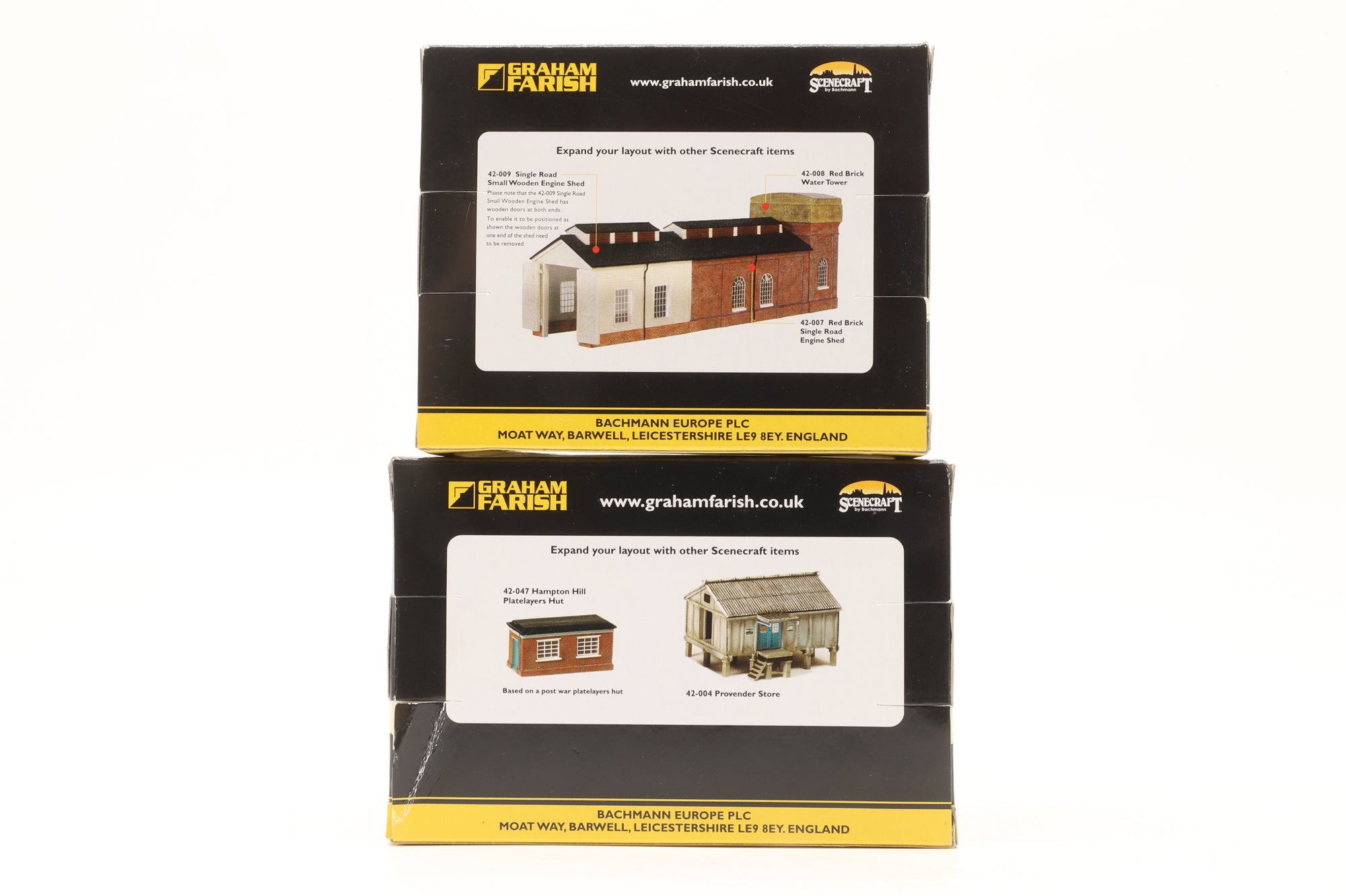 Bachmann Scenecraft N Set Of 2 Hampton Hill Signal Box & Engine Shed Buildings Inc. 42-010 & 42-009