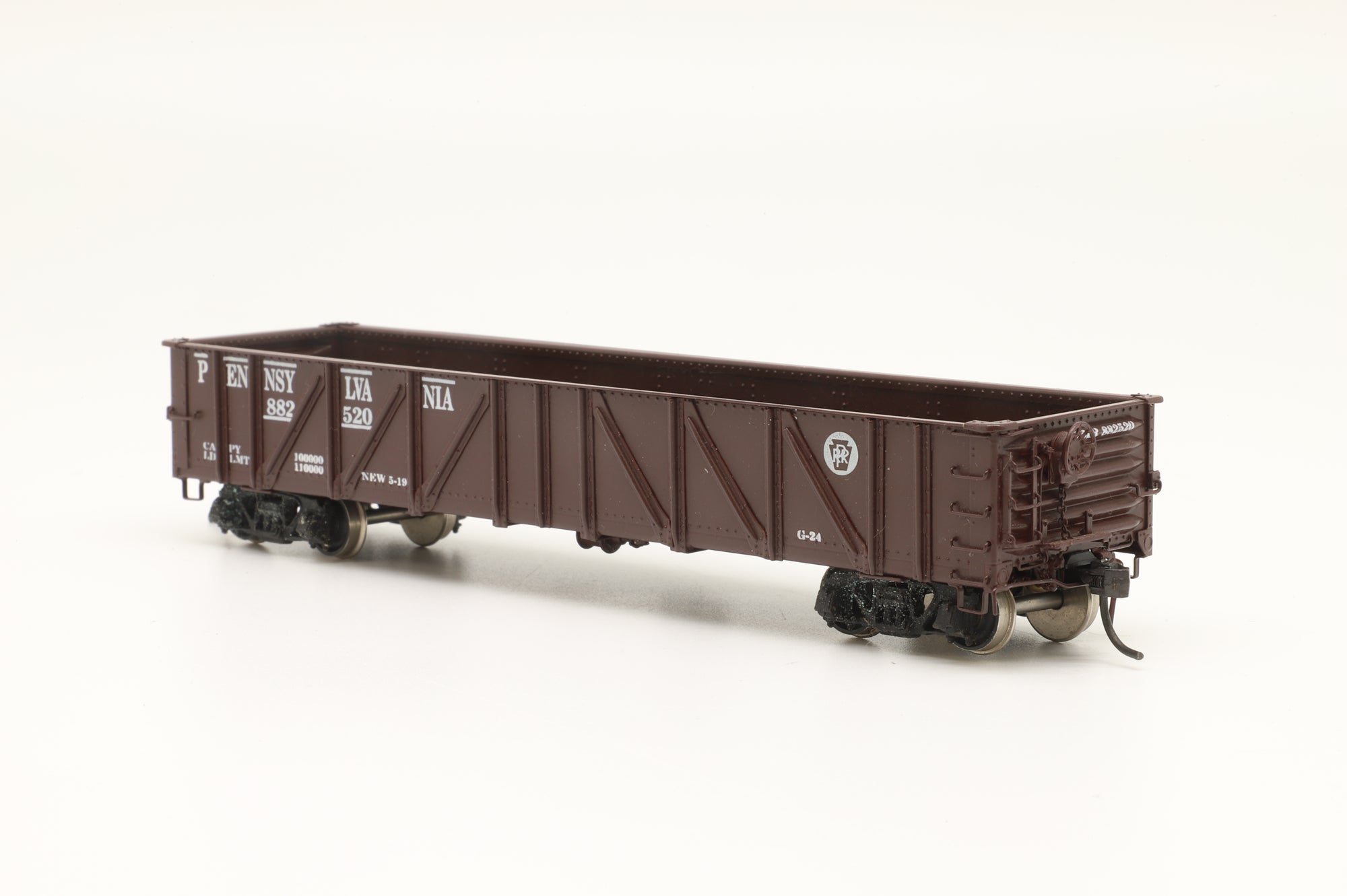 Iron Horse Models/Precision Scale Co HO 15476-1 Pennsylvania G-24 Gondola, Factory Painted Brass