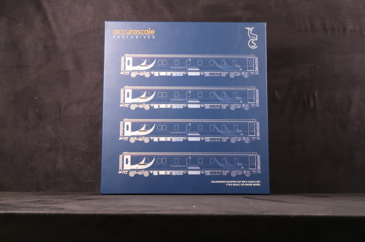 Accurascale OO ACC2224ED1 Caledonian Sleeper CAF Mk5 Coach Set Lowlander Pack 1