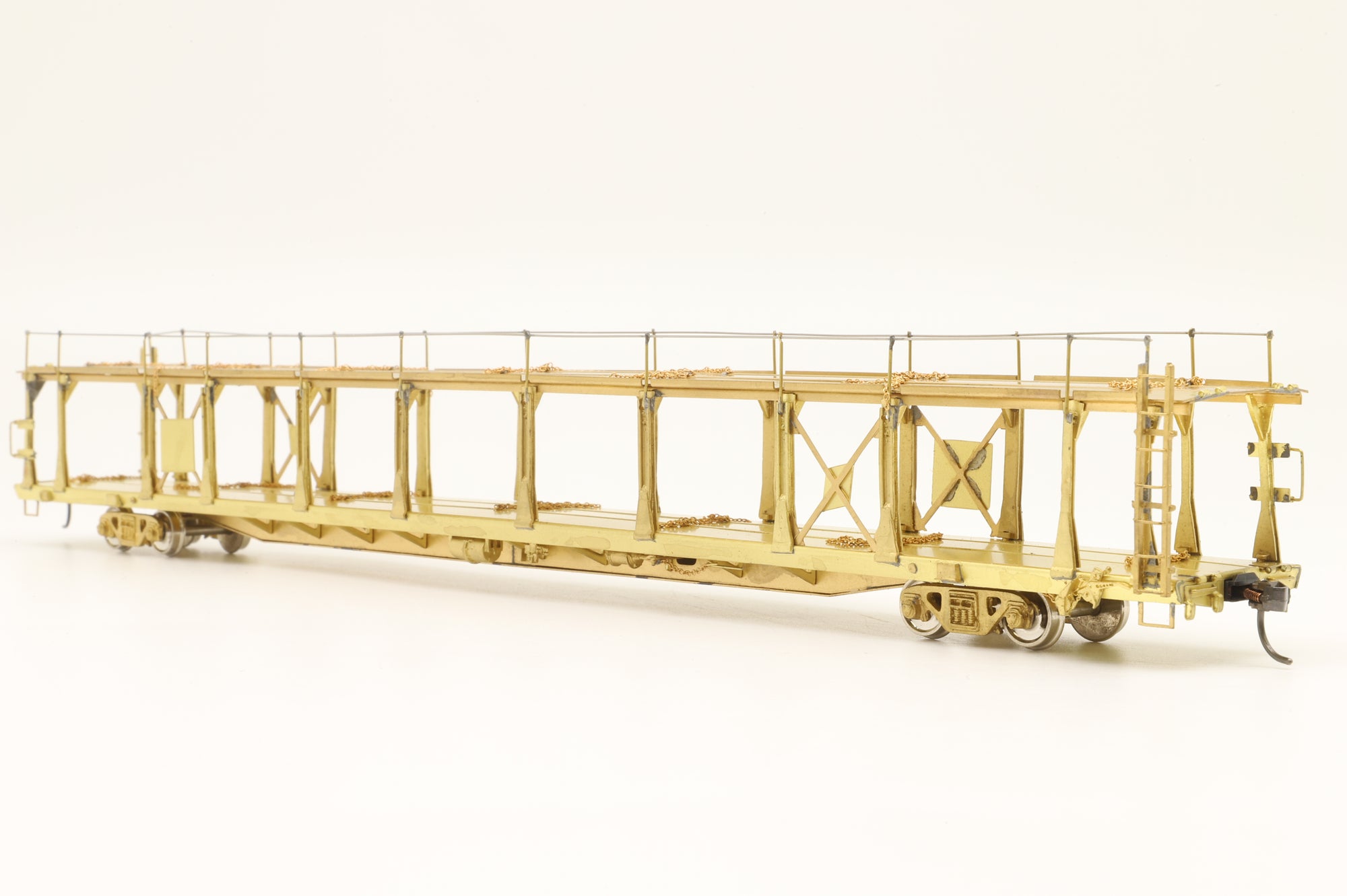 Overland Models/Ajin HO 1354 Bi-Level Auto Rack Open Type, Unpainted Brass