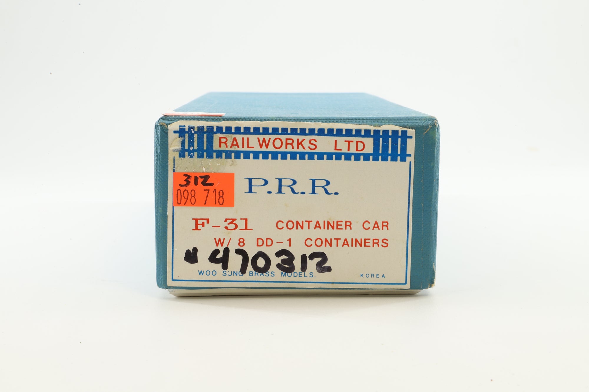 Railworks Ltd HO Brass Container Car PRR Class F31 w/ 8xDD1 Containers '470312'