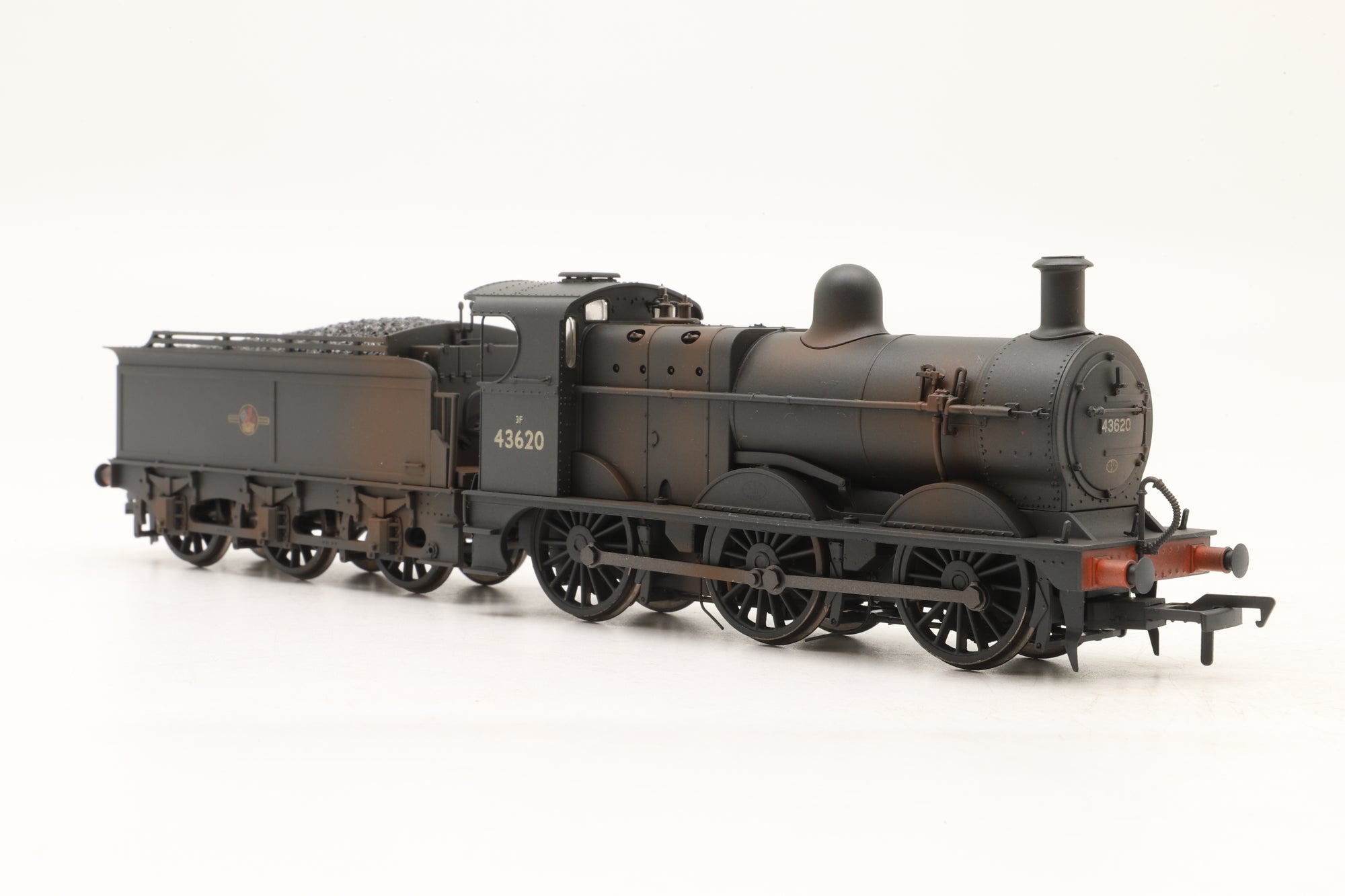Bachmann OO 31-628DC Class 3F 43620 in BR Black L/C – Weathered