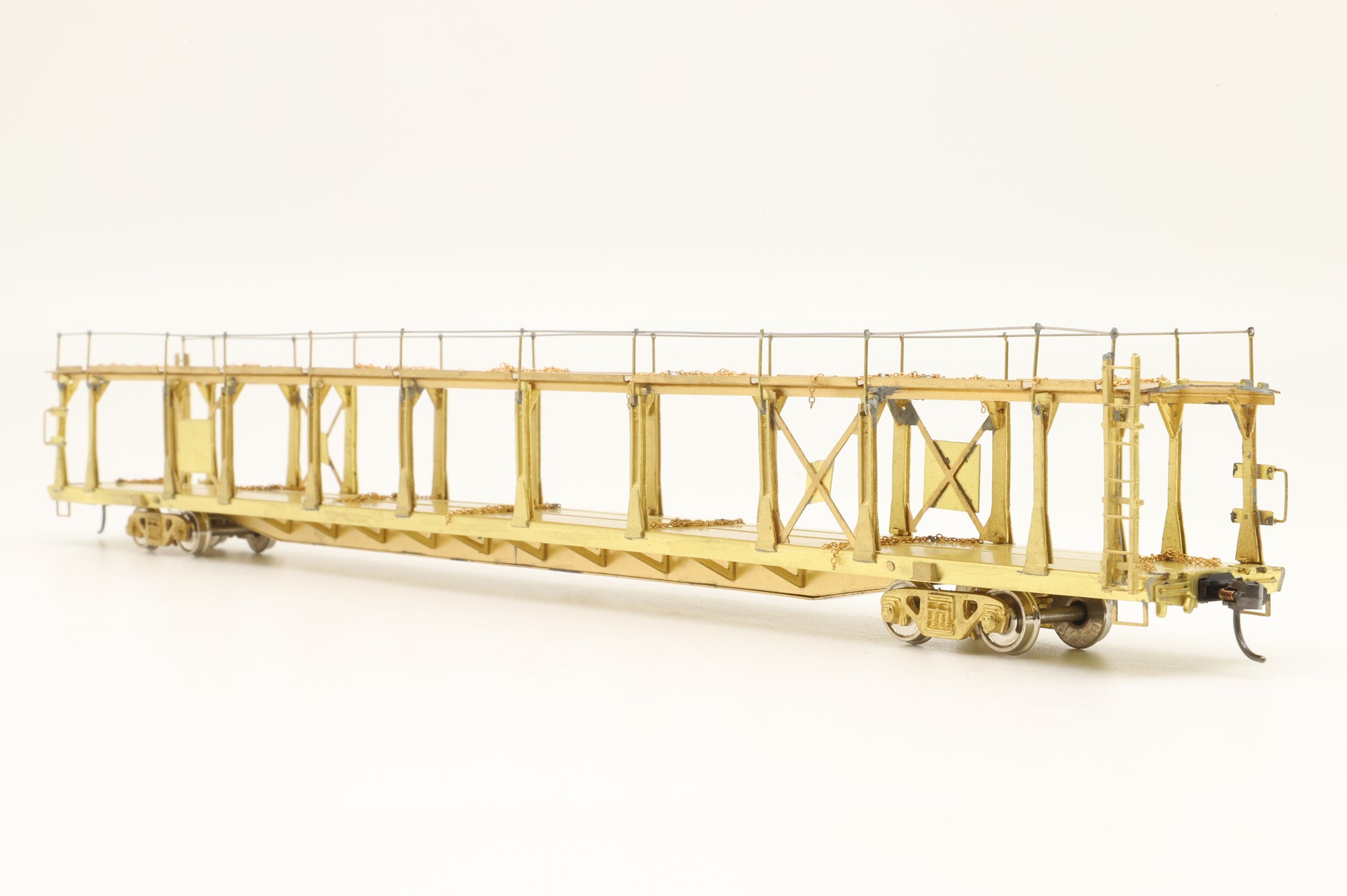 Overland Models/Ajin HO 1354 Bi-Level Auto Rack Open Type, Unpainted Brass