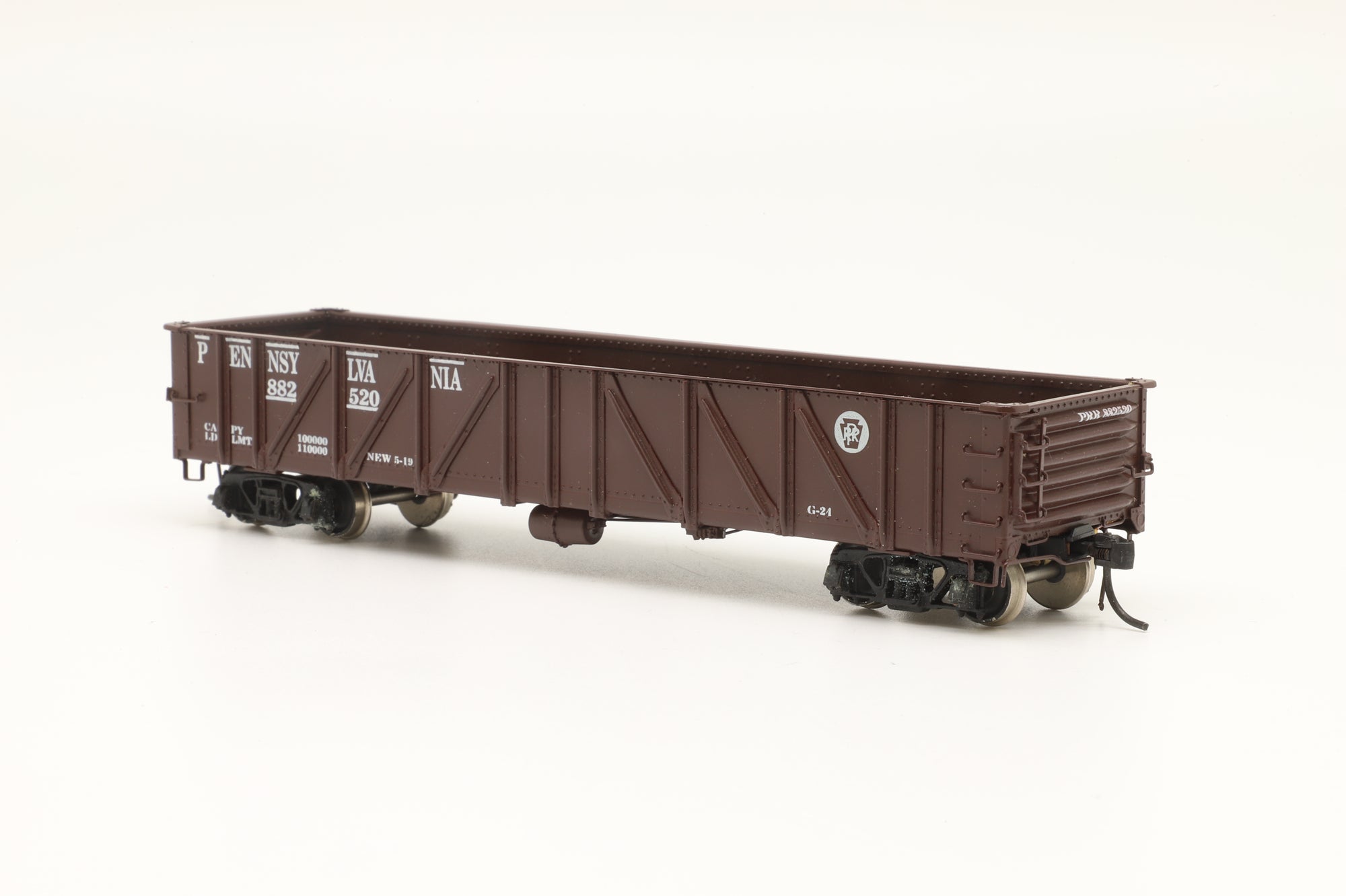 Iron Horse Models/Precision Scale Co HO 15476-1 Pennsylvania G-24 Gondola, Factory Painted Brass