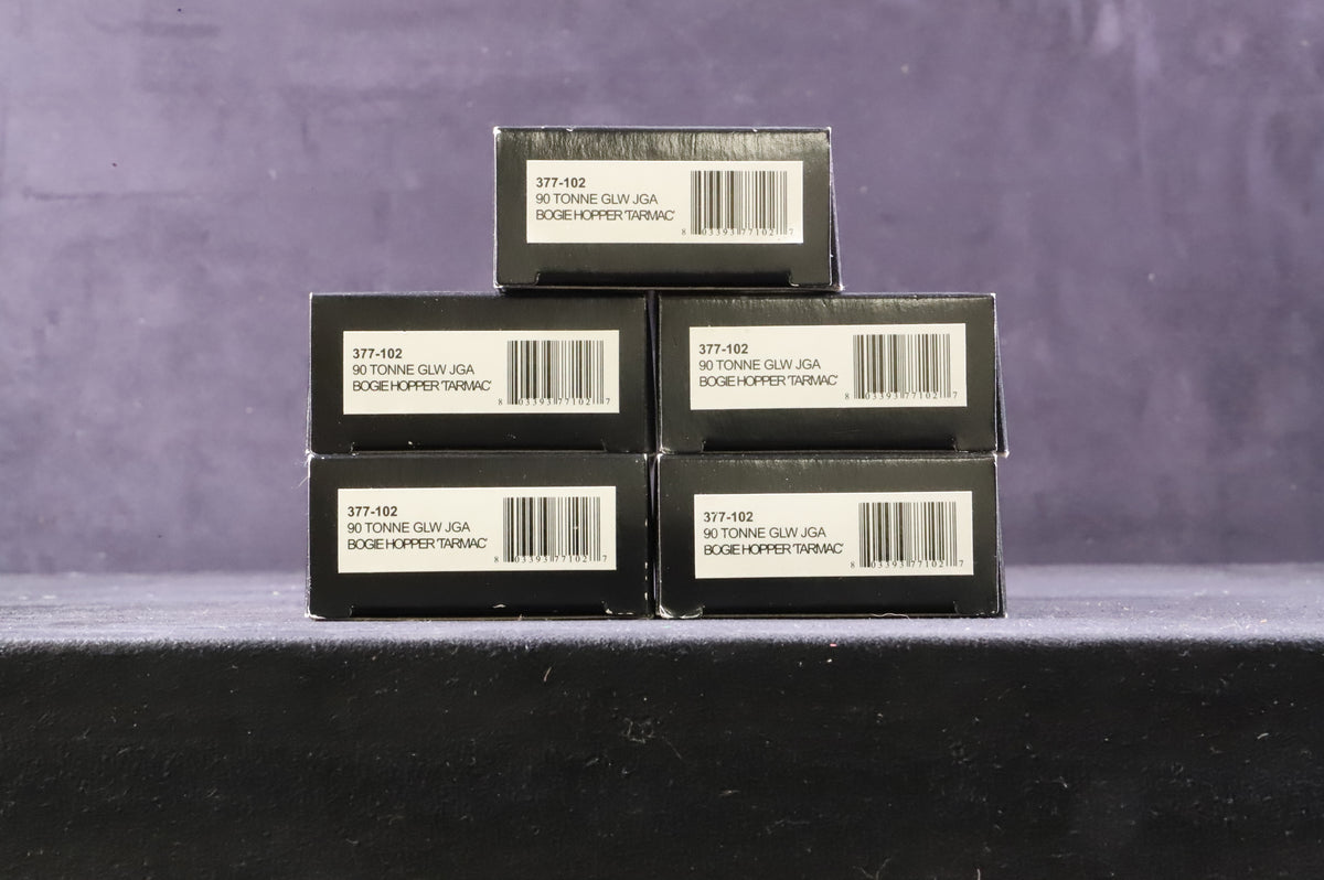 Graham Farish N 377-102 Rake Of 5 JGA Bogie Hopper Wagons &#39;Tarmac&#39;