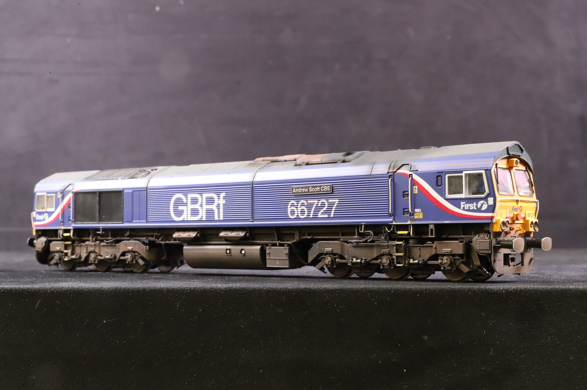 Hattons OO H4-66-024 Class 66 '66727' 'Andrew Scott CBE' GBRf/ First Group Livery Weathered DCC Fitted