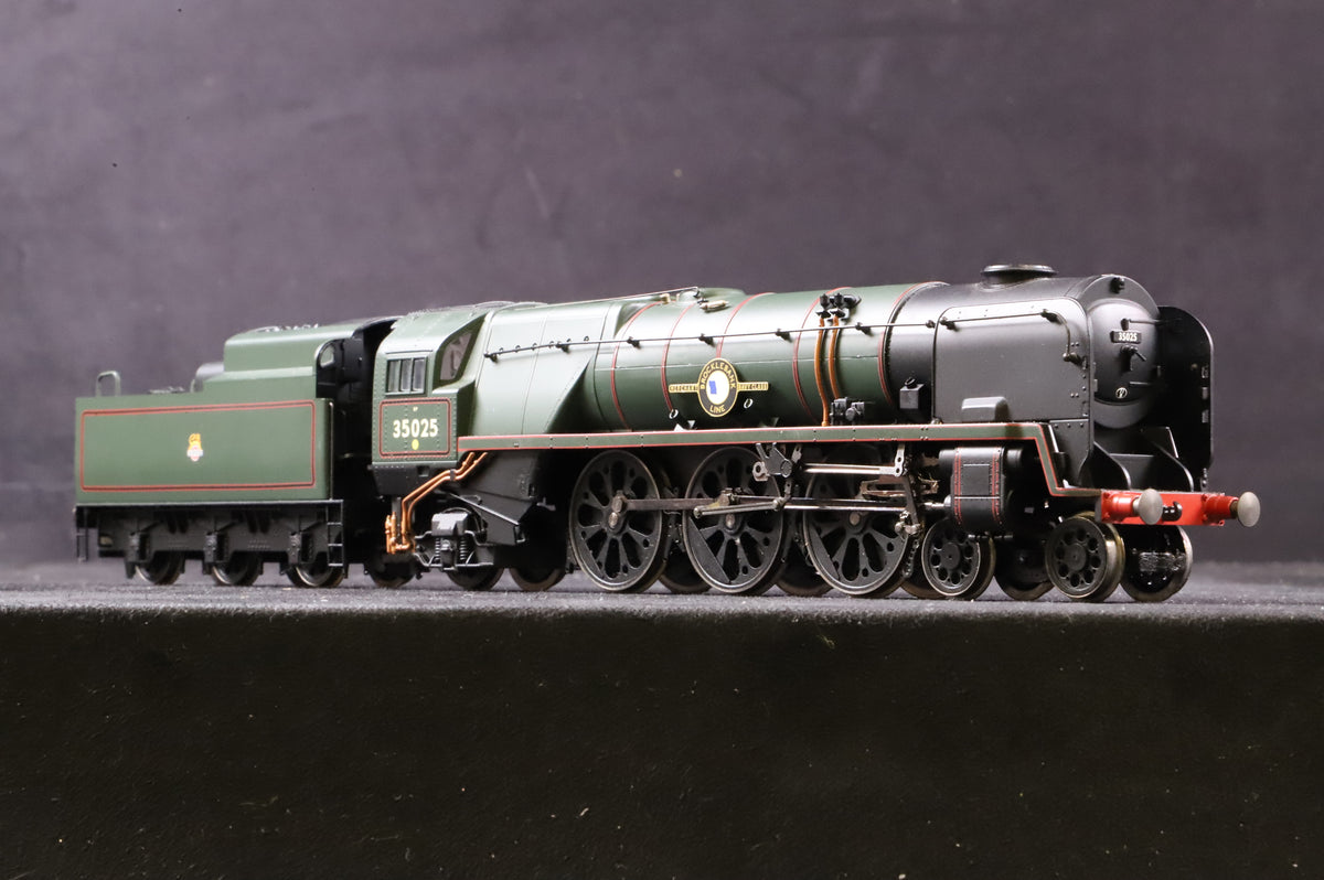WORKSHOP Hornby OO R2267 Merchant Navy Class &#39;35025&#39; &#39;Brocklebank Line&#39; BR Green E/C DCC Fitted Non Runner