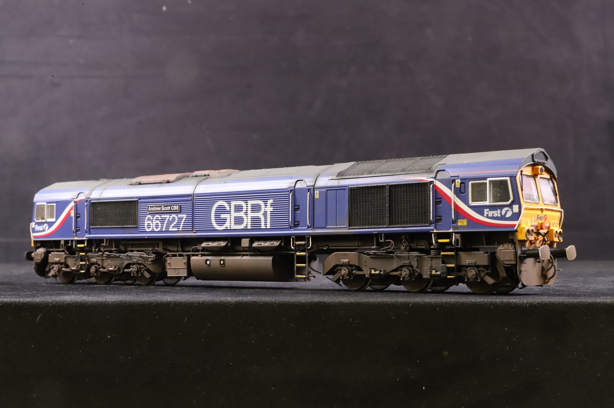 Hattons OO H4-66-024 Class 66 '66727' 'Andrew Scott CBE' GBRf/ First Group Livery Weathered DCC Fitted