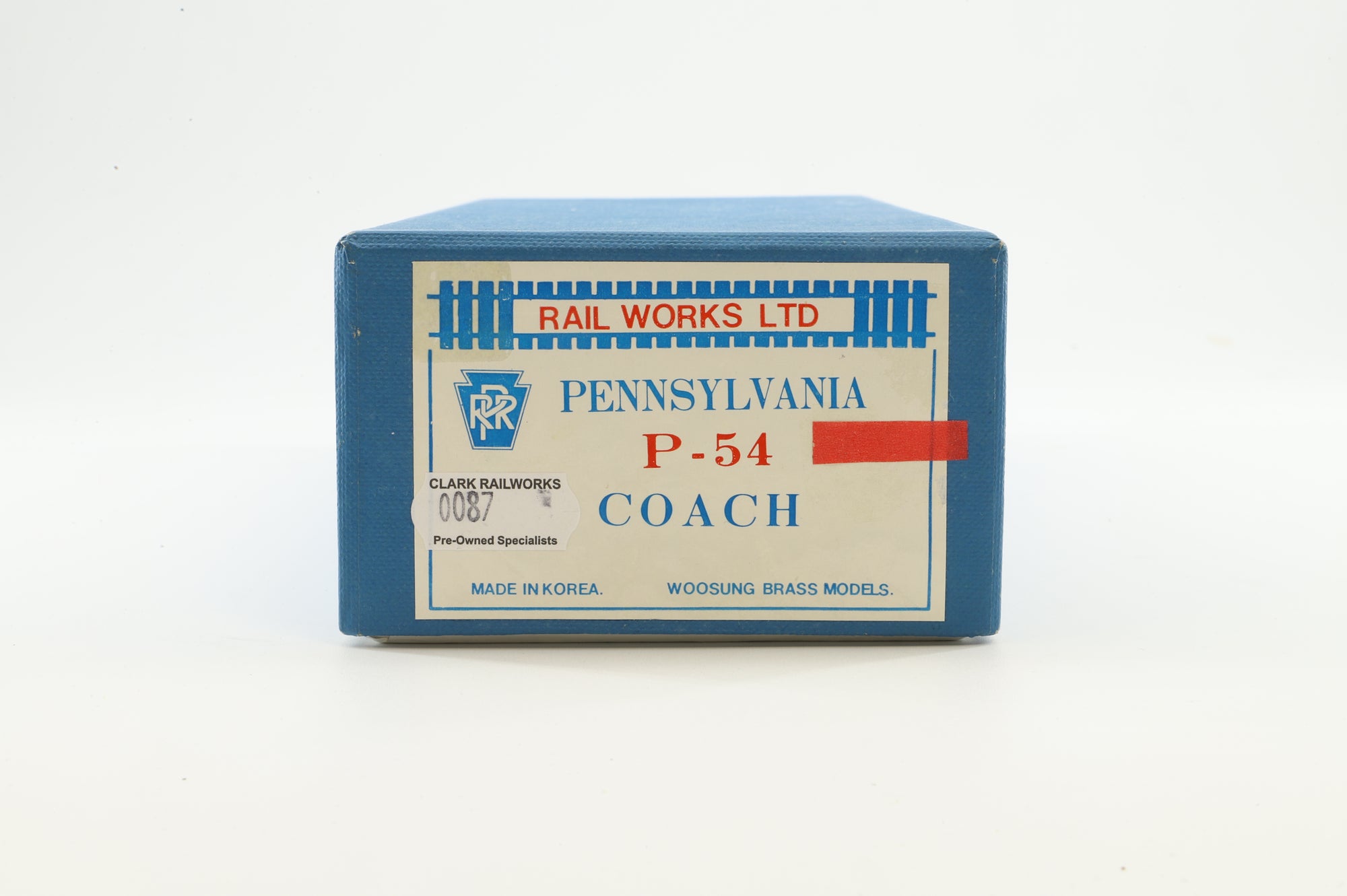 Railworks Ltd HO Brass Passenger Car PRR P54 Coach w/ Interior '384'