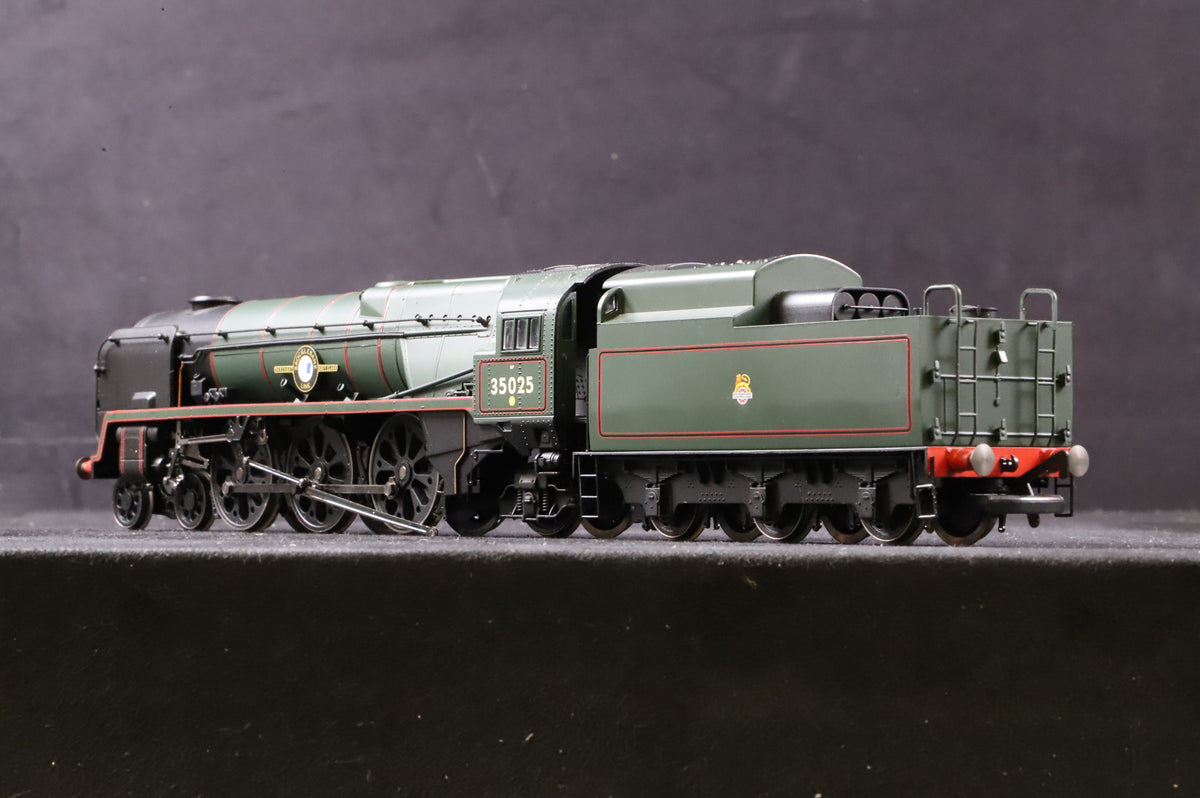 WORKSHOP Hornby OO R2267 Merchant Navy Class &#39;35025&#39; &#39;Brocklebank Line&#39; BR Green E/C DCC Fitted Non Runner