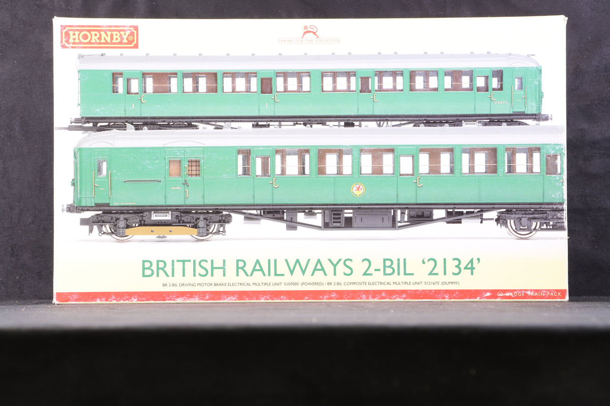 Hornby OO R3162 British Railways 2-BIL &#39;2134&#39; Train Pack, DCC Fitted