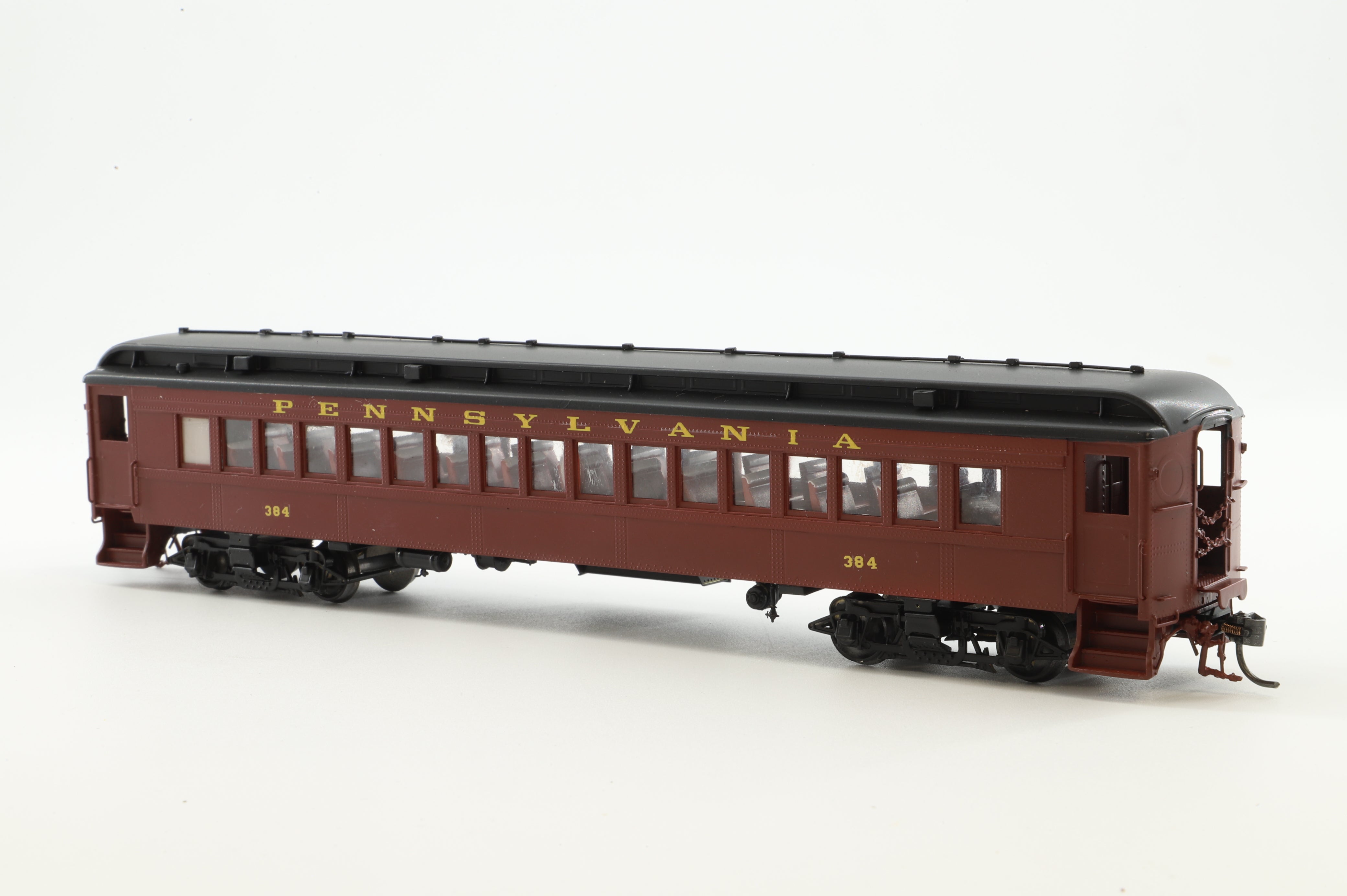 Railworks Ltd HO Brass Passenger Car PRR P54 Coach w/ Interior