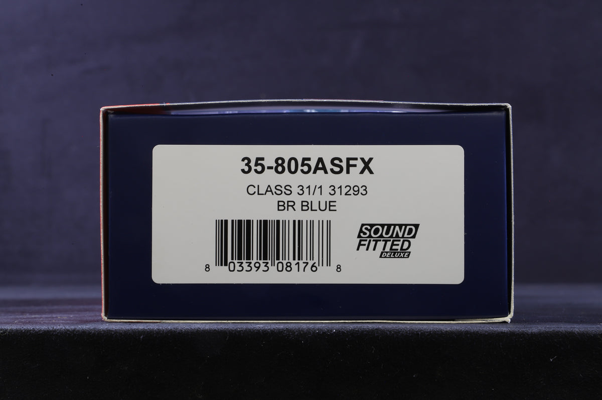Bachmann OO 35-805ASFX Class 31/1 31293 in BR Blue - DCC Sound